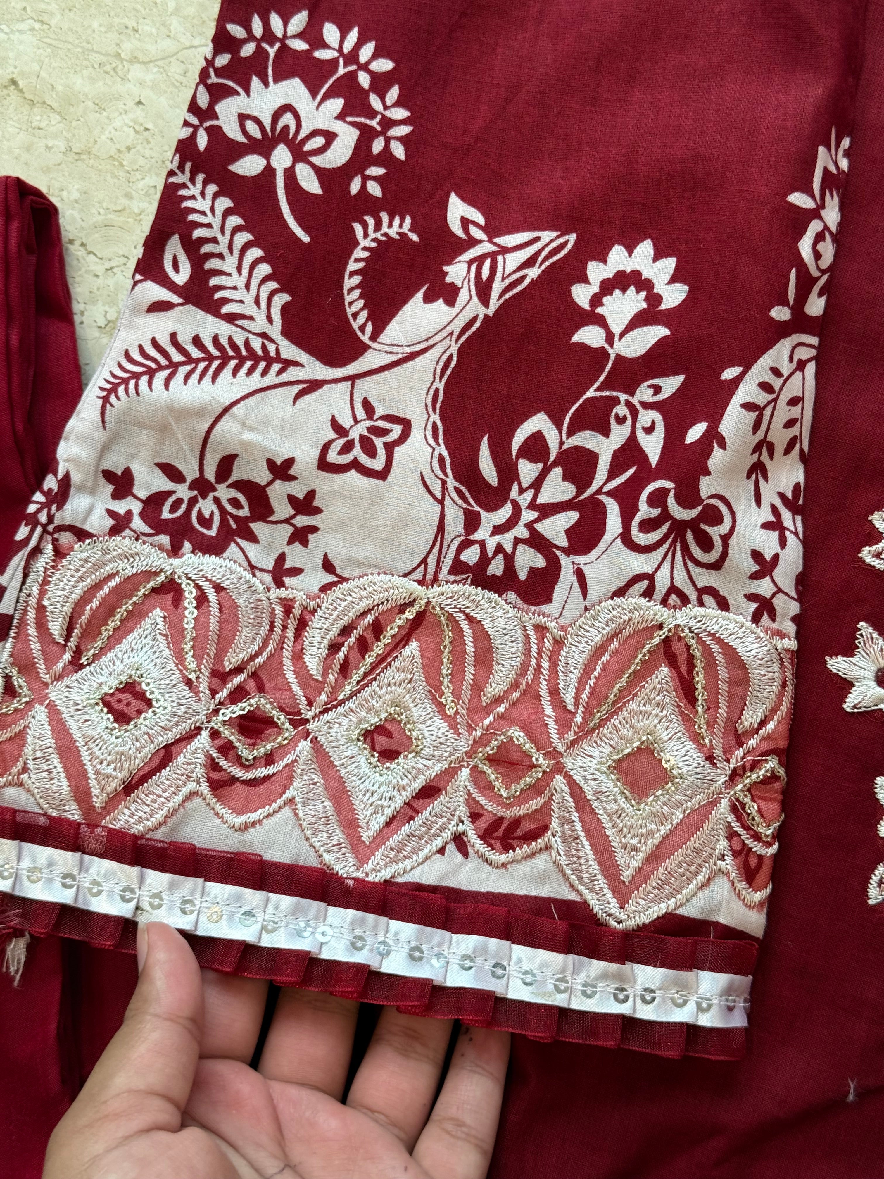 HARSHA RED READYMADE SUIT