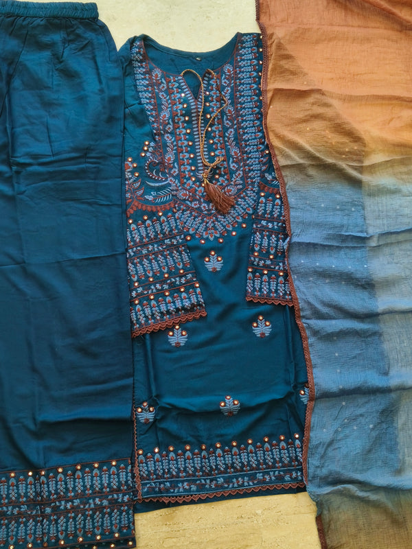 IMROZA RAYON EMBROIDERY SUIT 3