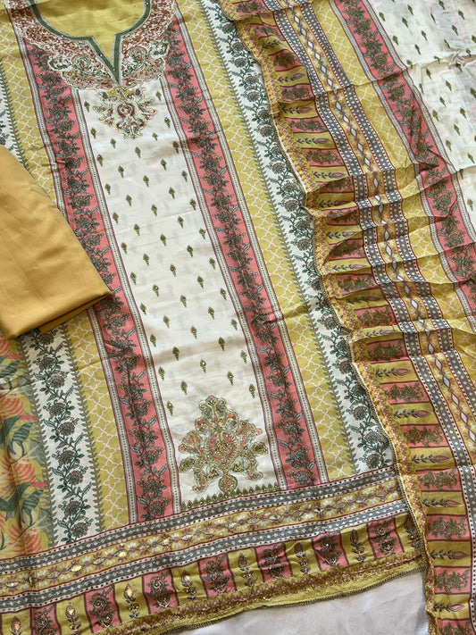 ALEENA MUSLIN HAND WORK EMBROIDERY SUIT 4