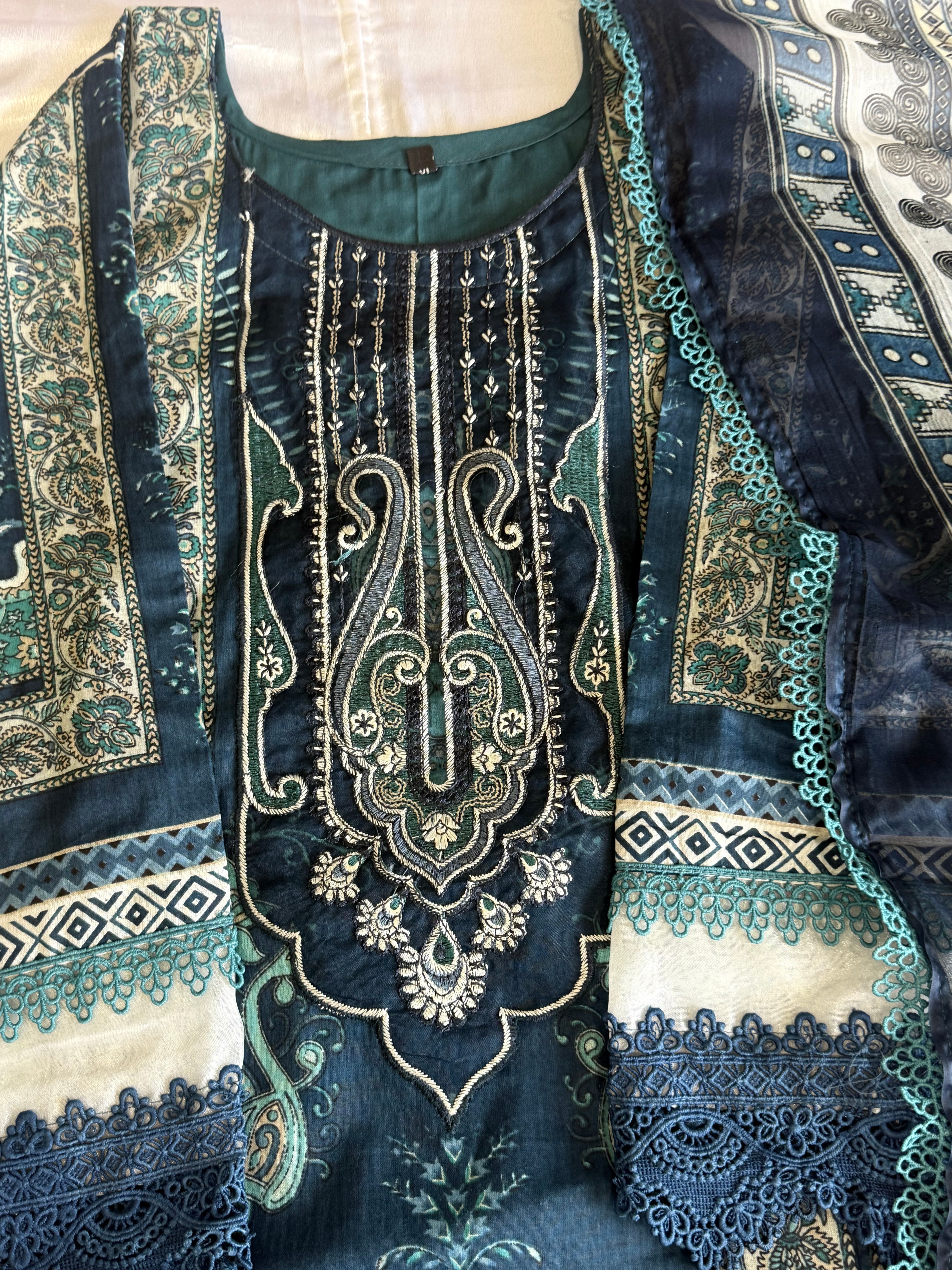 DARK BLUE PATCH READYMADE SUIT