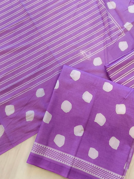 PURPLE ELEGANCE PURE COTTON PRINTED SUIT