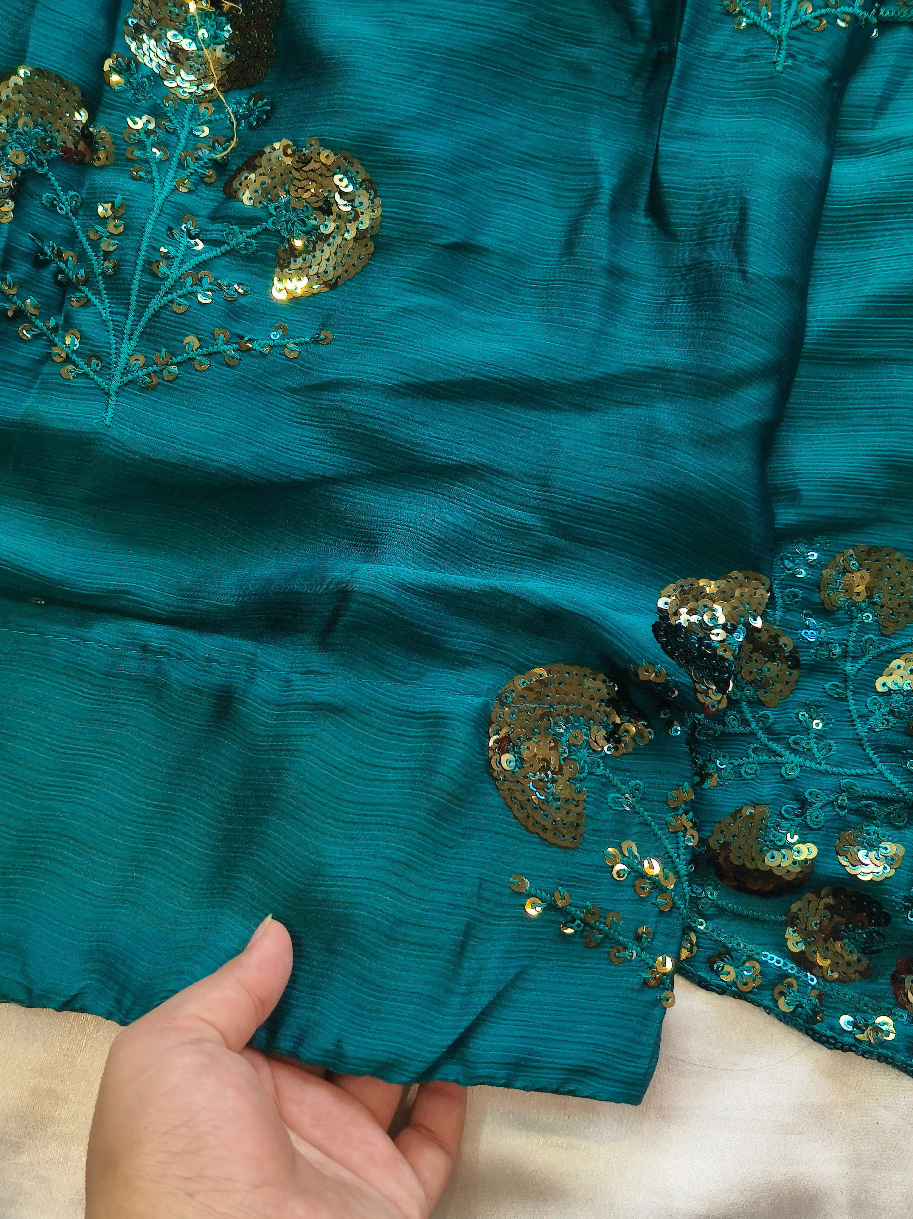 CHIFFON FARSHI SHALWAR SUIT 4