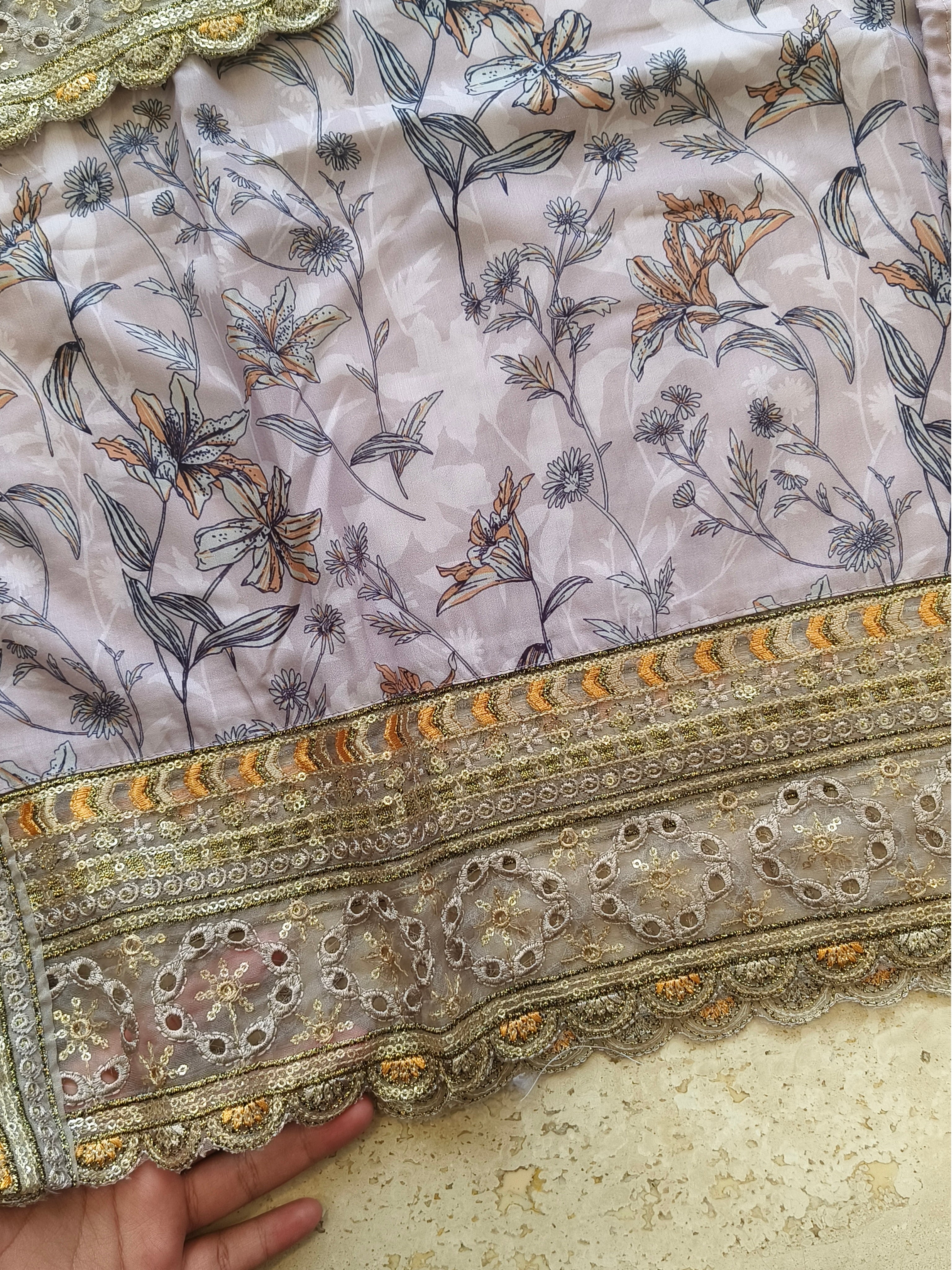HANIA CREPE FARSHI SHALWAR SUIT 2 Q