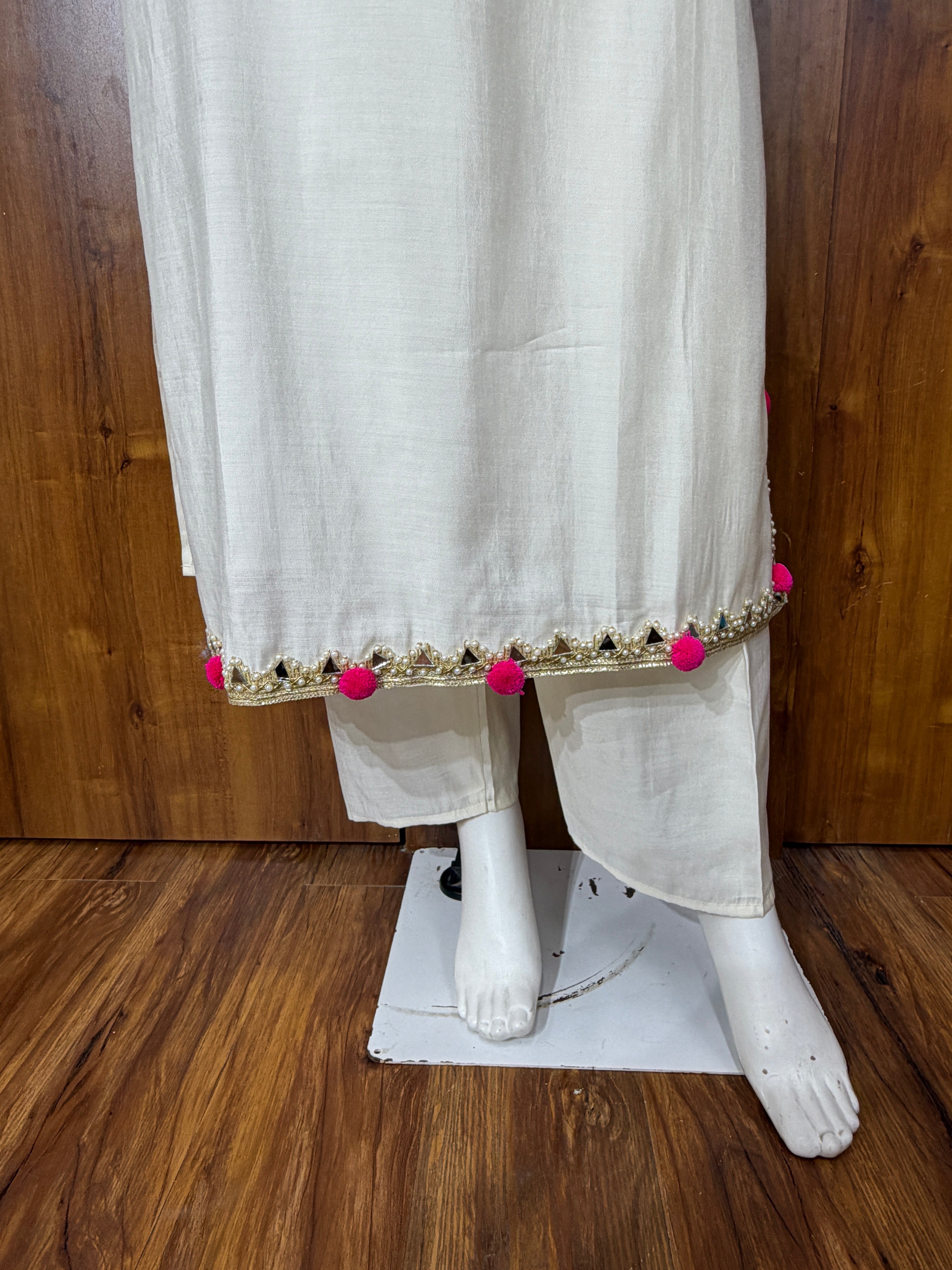 POM POM MUSLIN KAFTAN SUIT