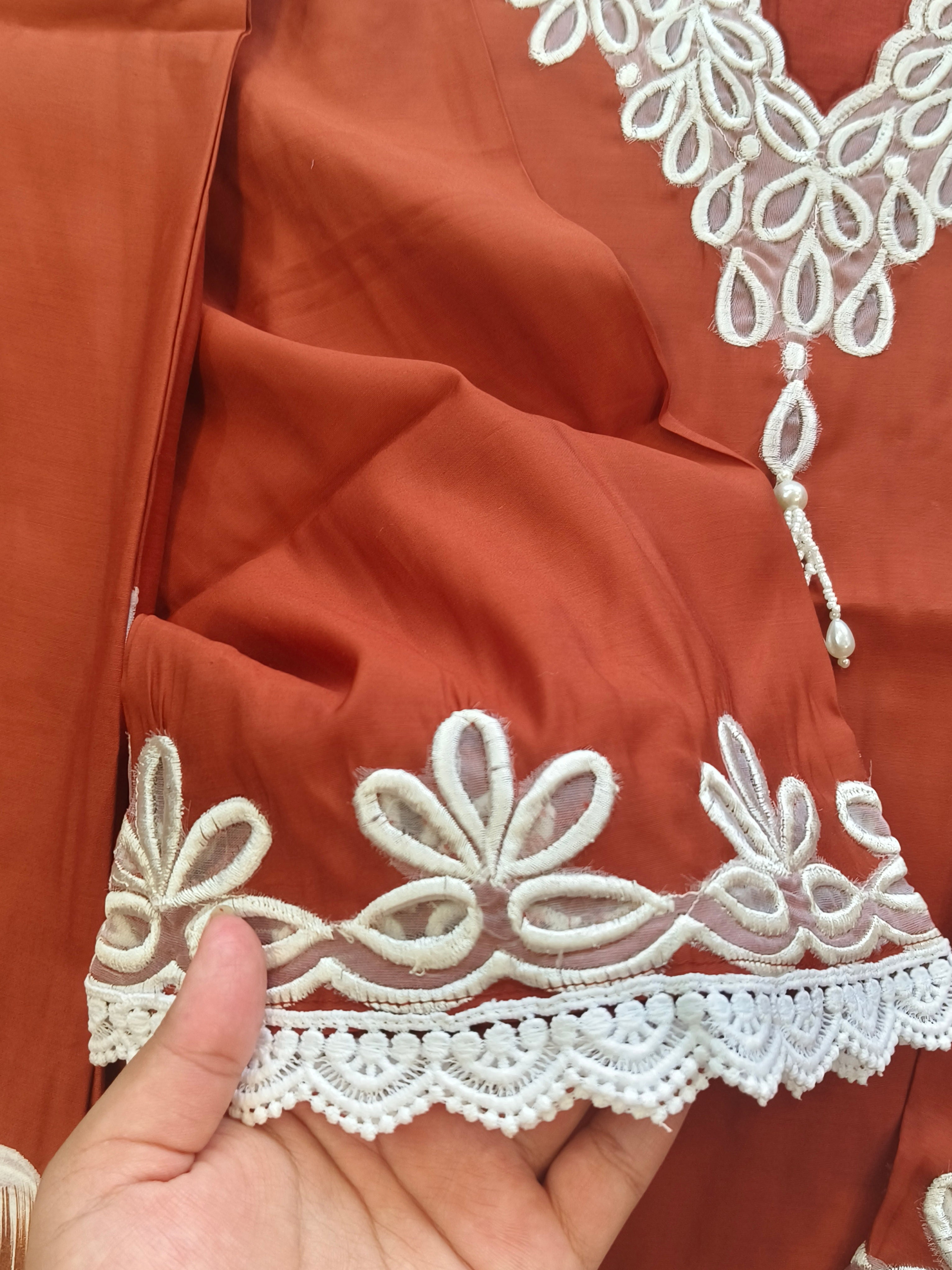 RUST FARSHI SHALWAR SUIT Q