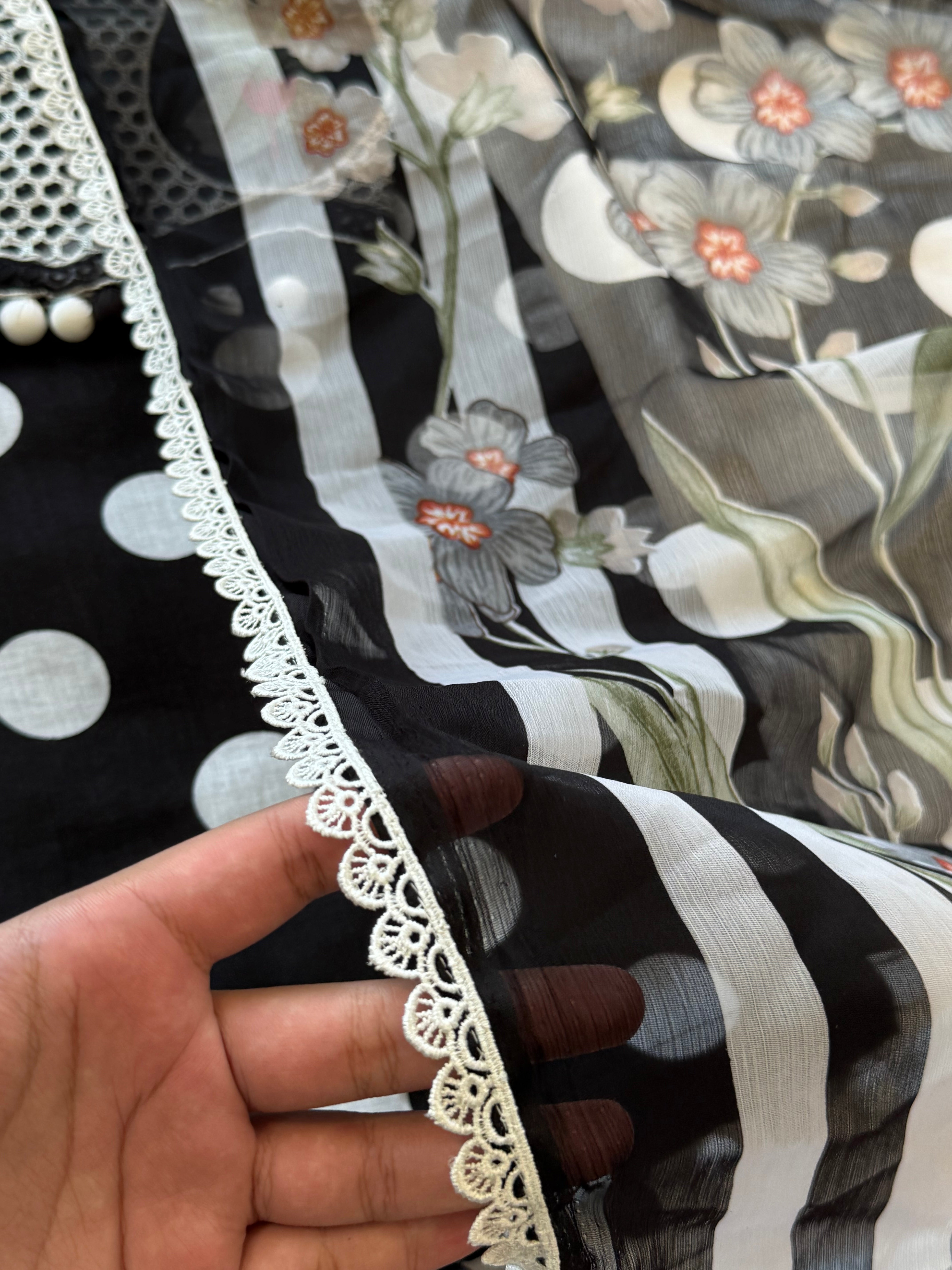 POLKA DOT PATCH FARSHI SHALWAR SUIT 2