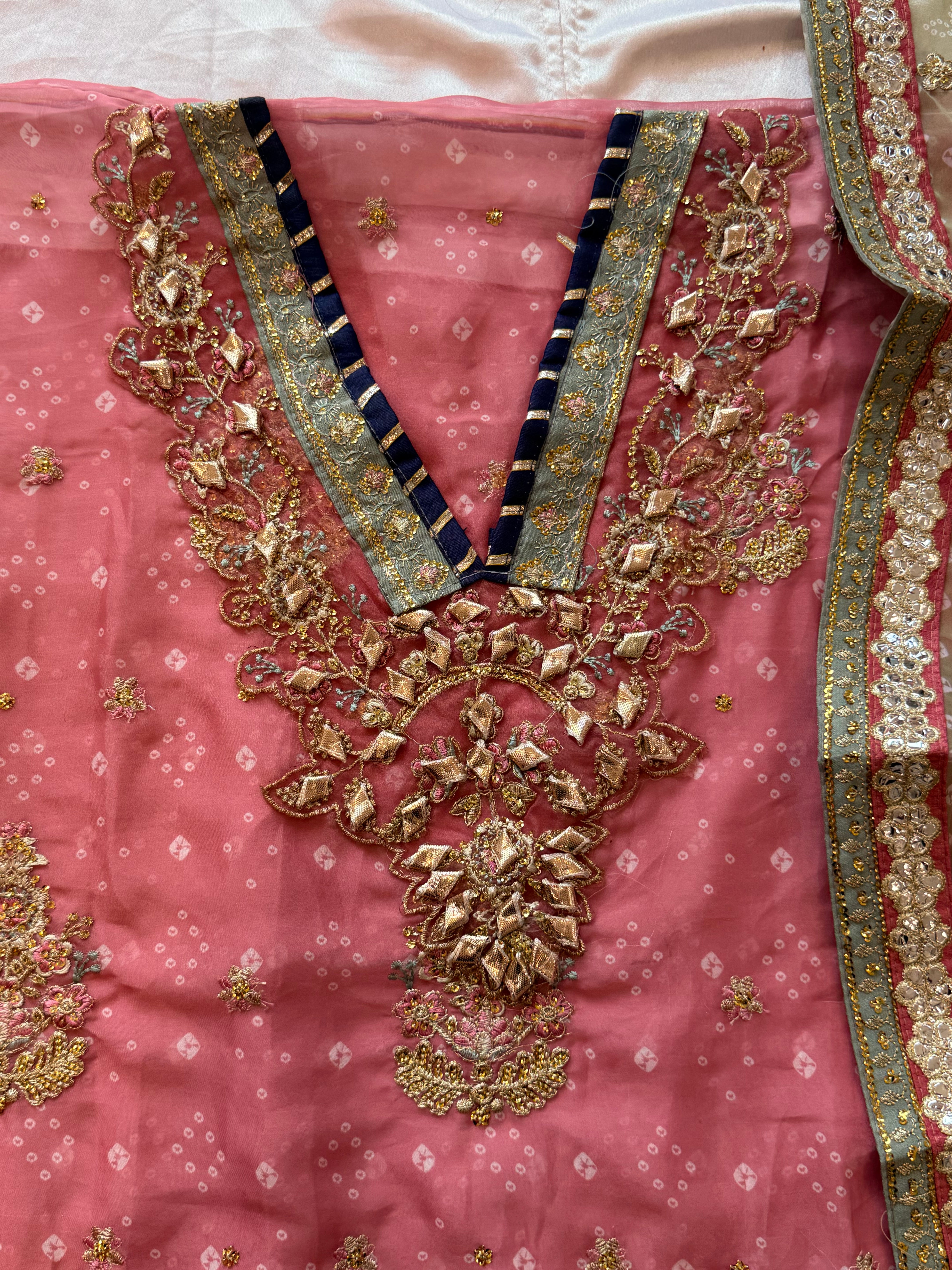 BRIDAL SHADED CHIFFON EMBROIDERED SUIT 3