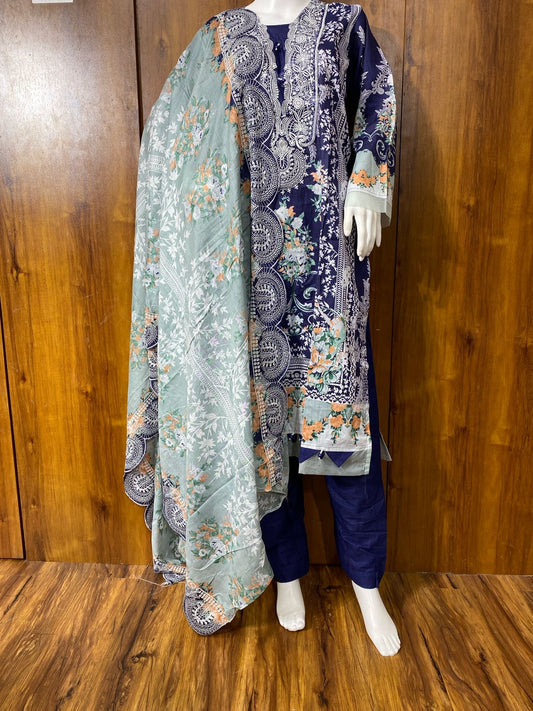 NEEDLE LAWN EMBROIDERY SUIT 5