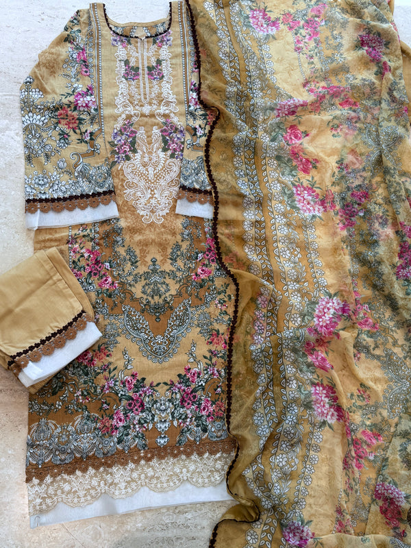 MUSTERED PATCH READYMADE SUIT