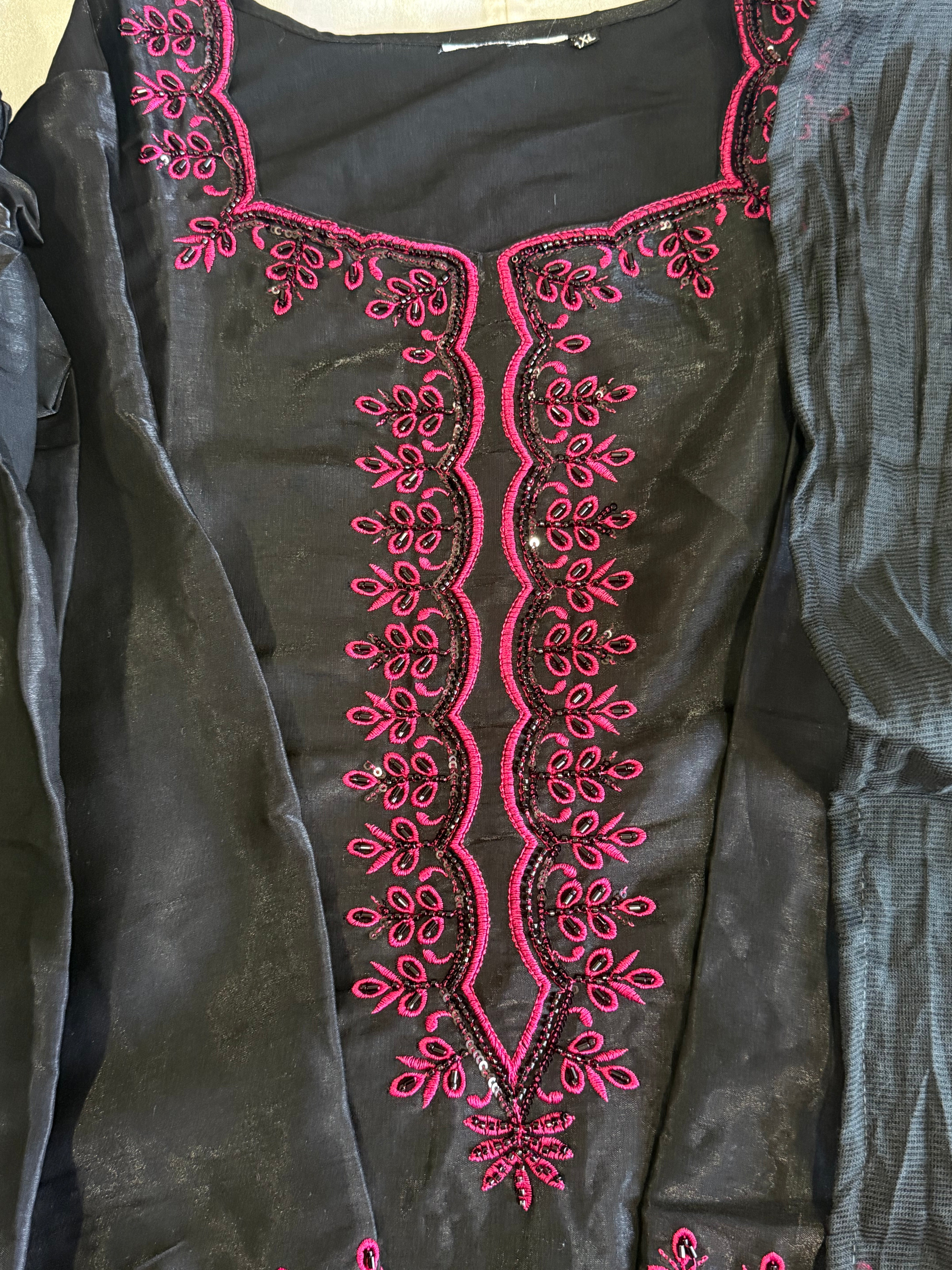 ORGANZA  FARSHI HANDWORK SUIT