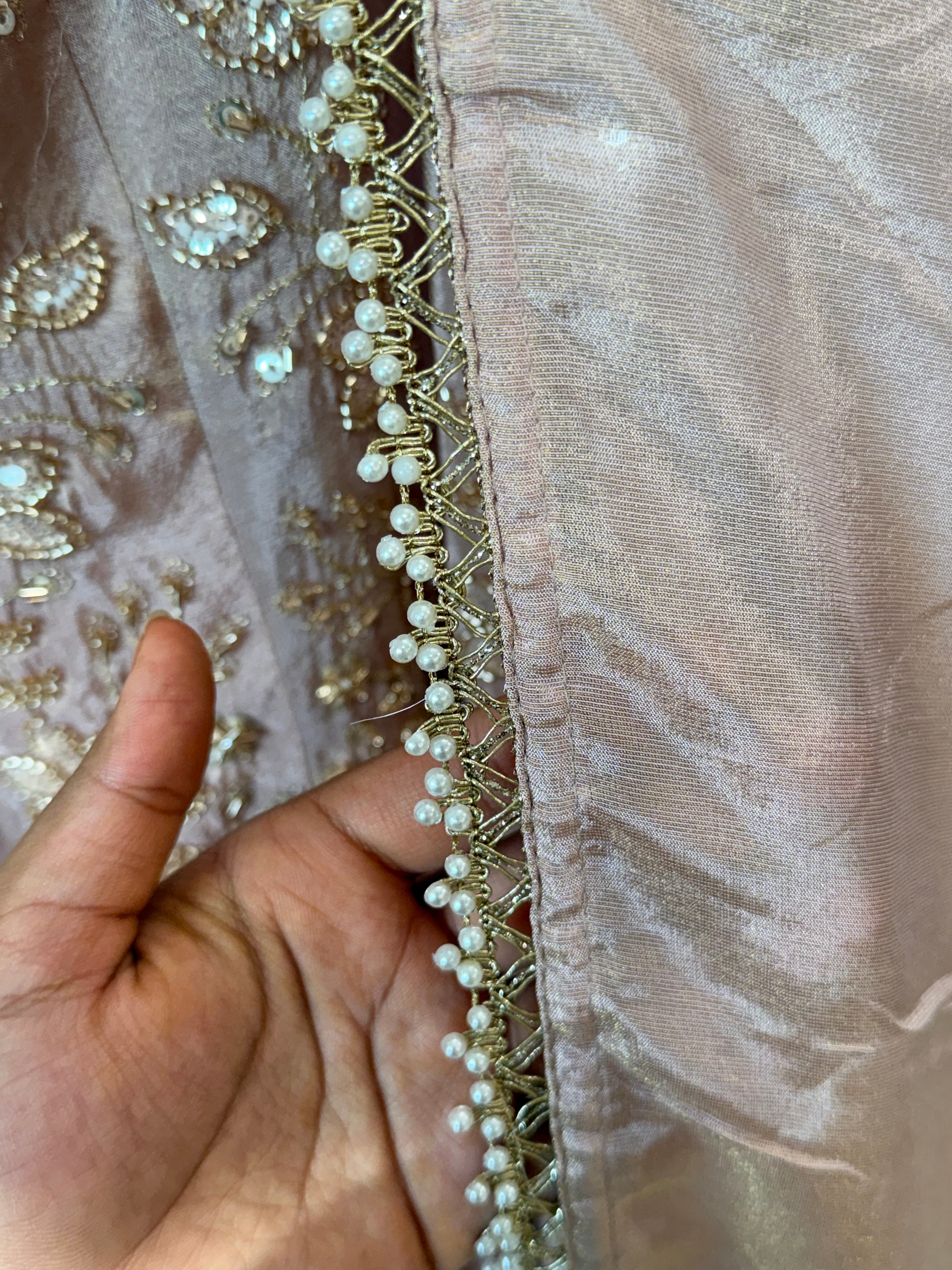 PARO PEACH HANDWORK FROCK 11 Q