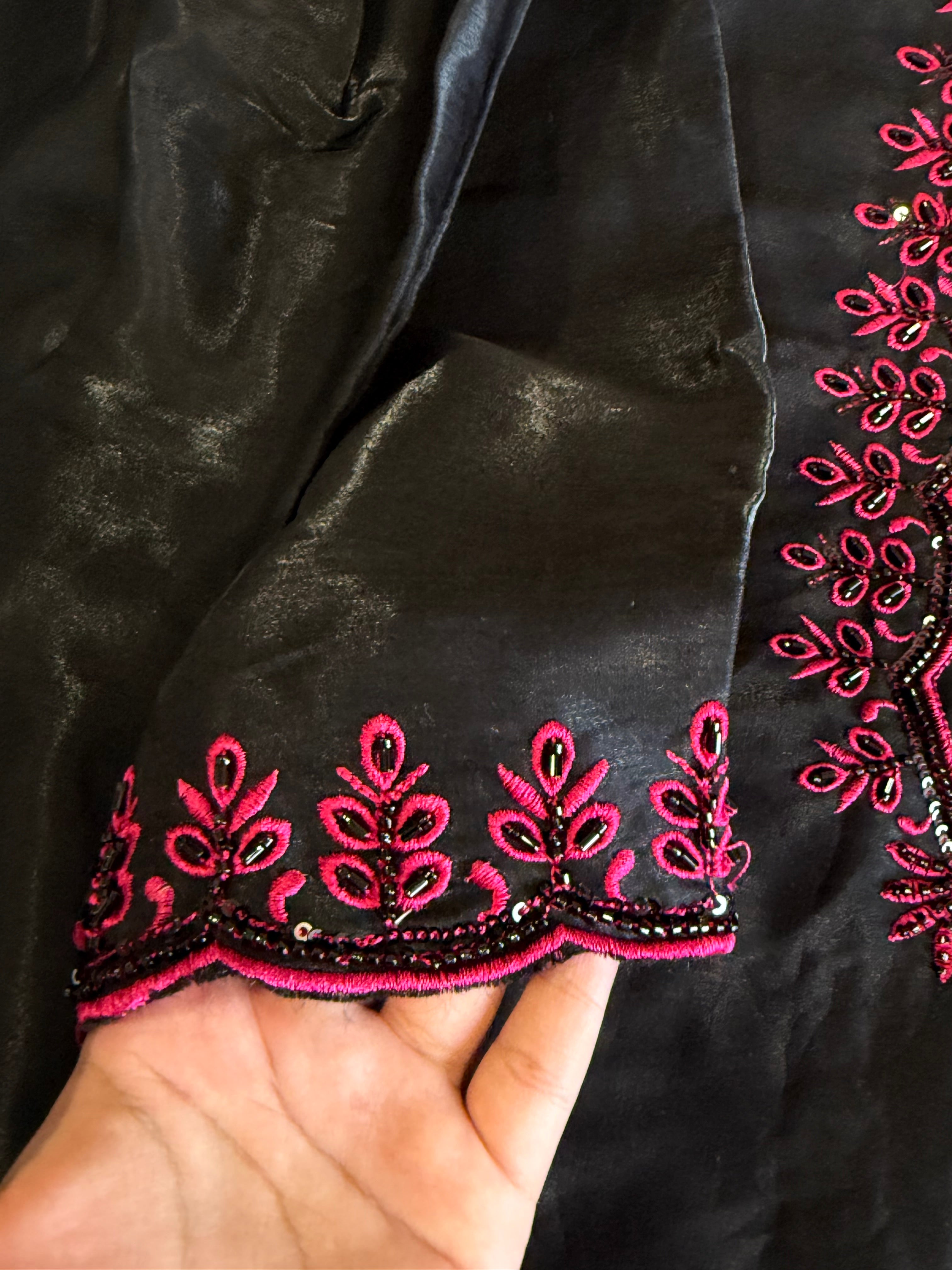 ORGANZA  FARSHI HANDWORK SUIT
