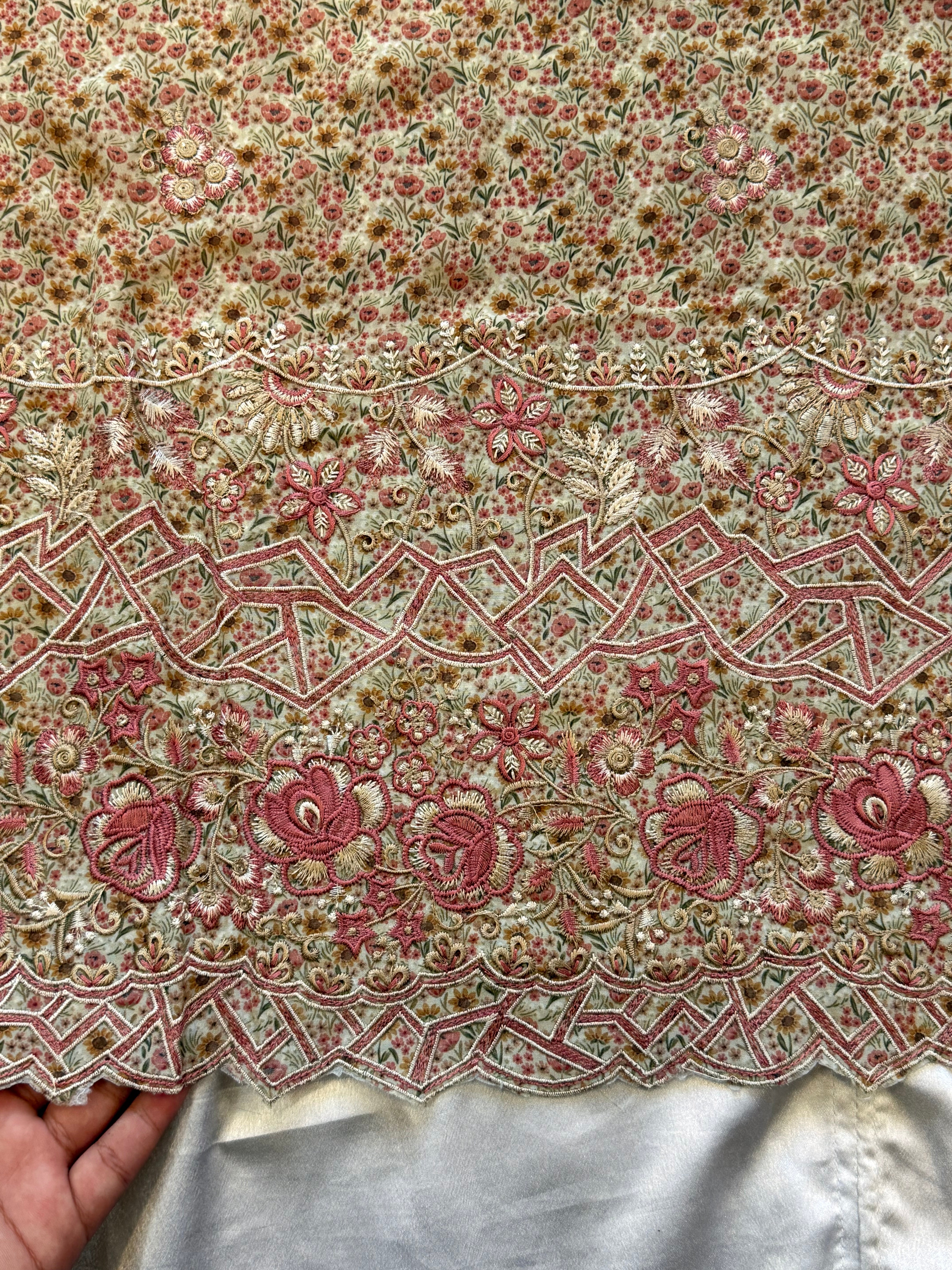 MAKHMAL PURE CREPE EMBROIDERY SUIT