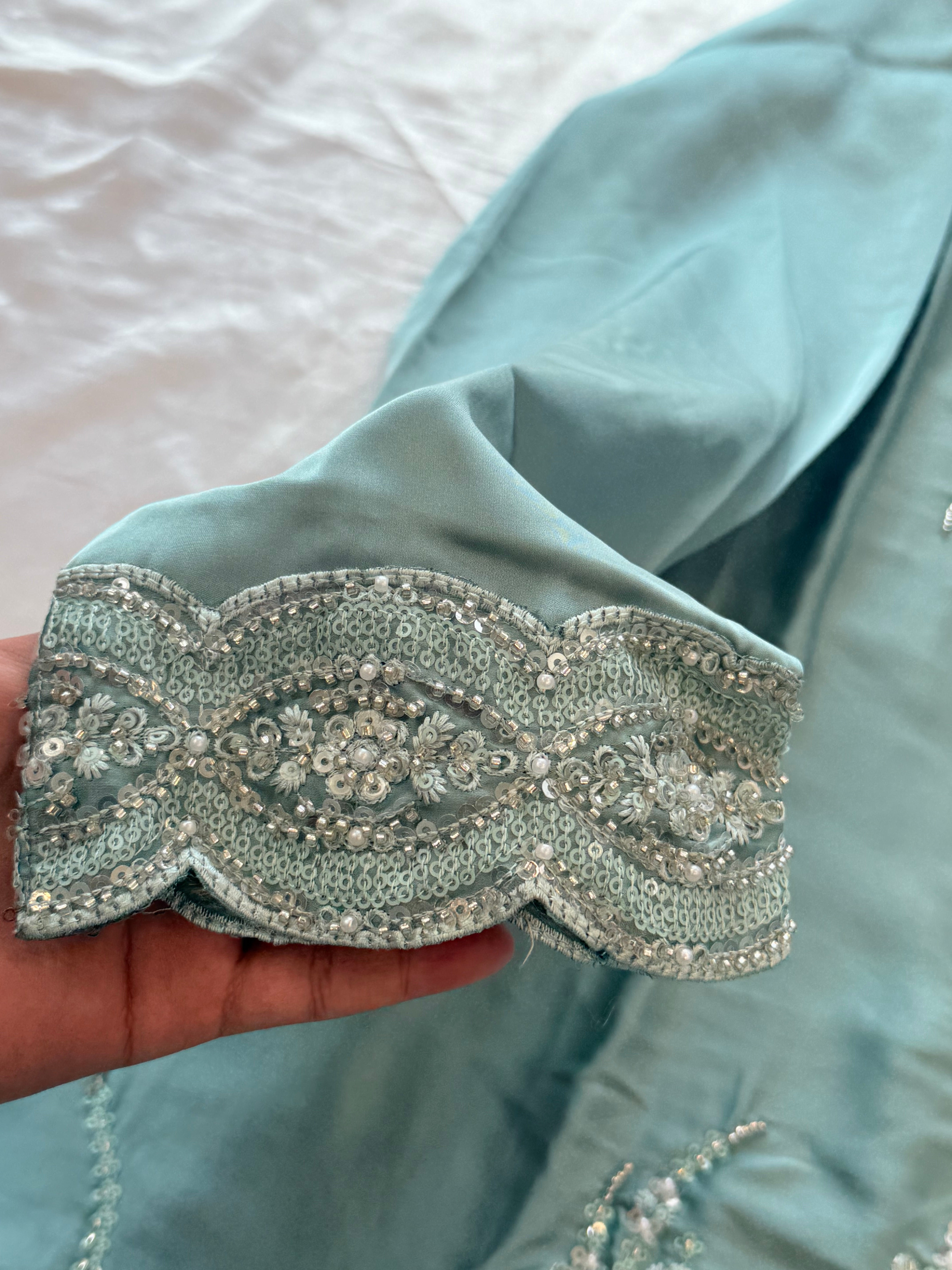 SATIN HANDWORK CO-ORD SET Q
