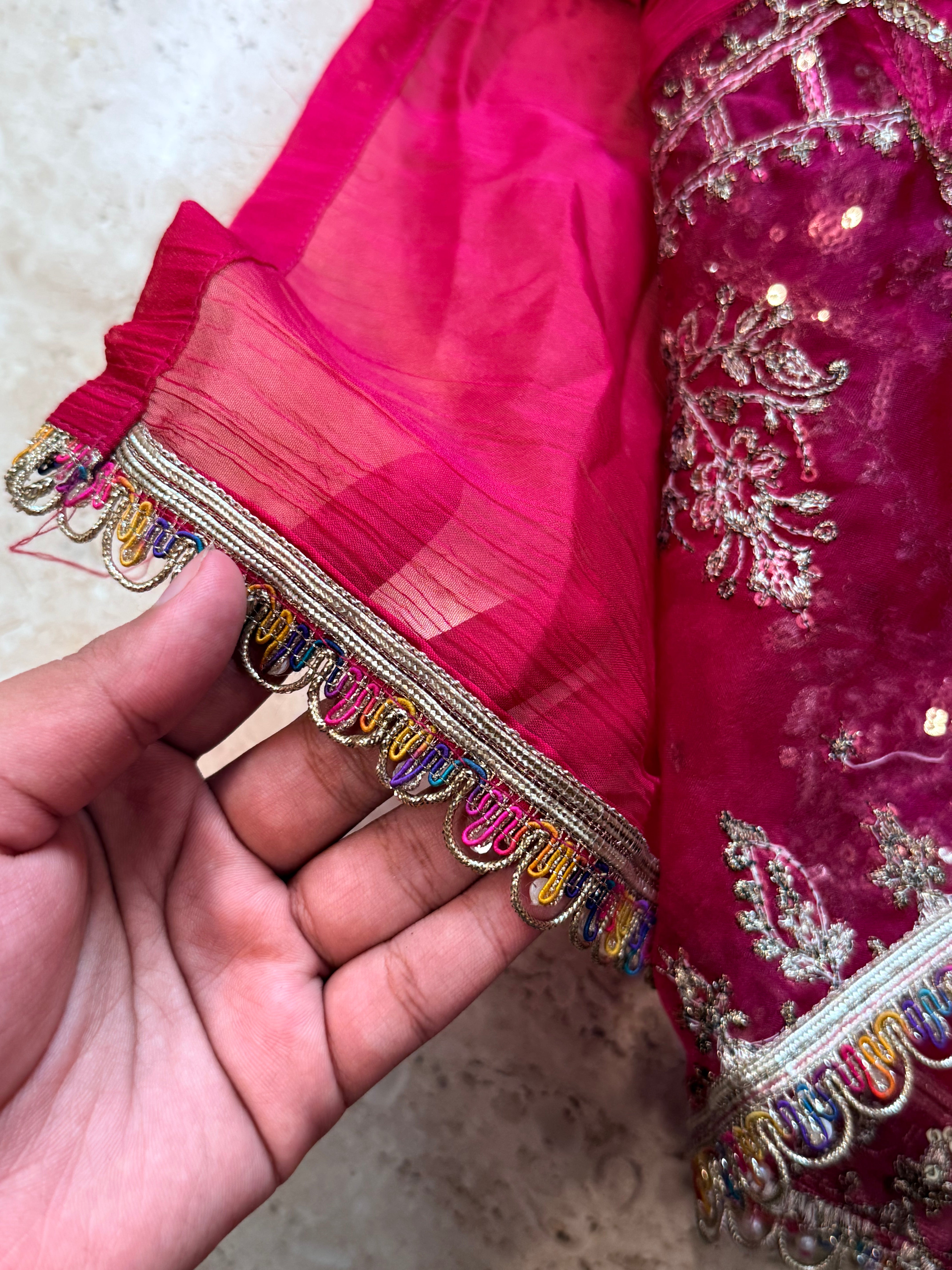 NOOR -E-CHIFFON PINK READYMADE SUIT