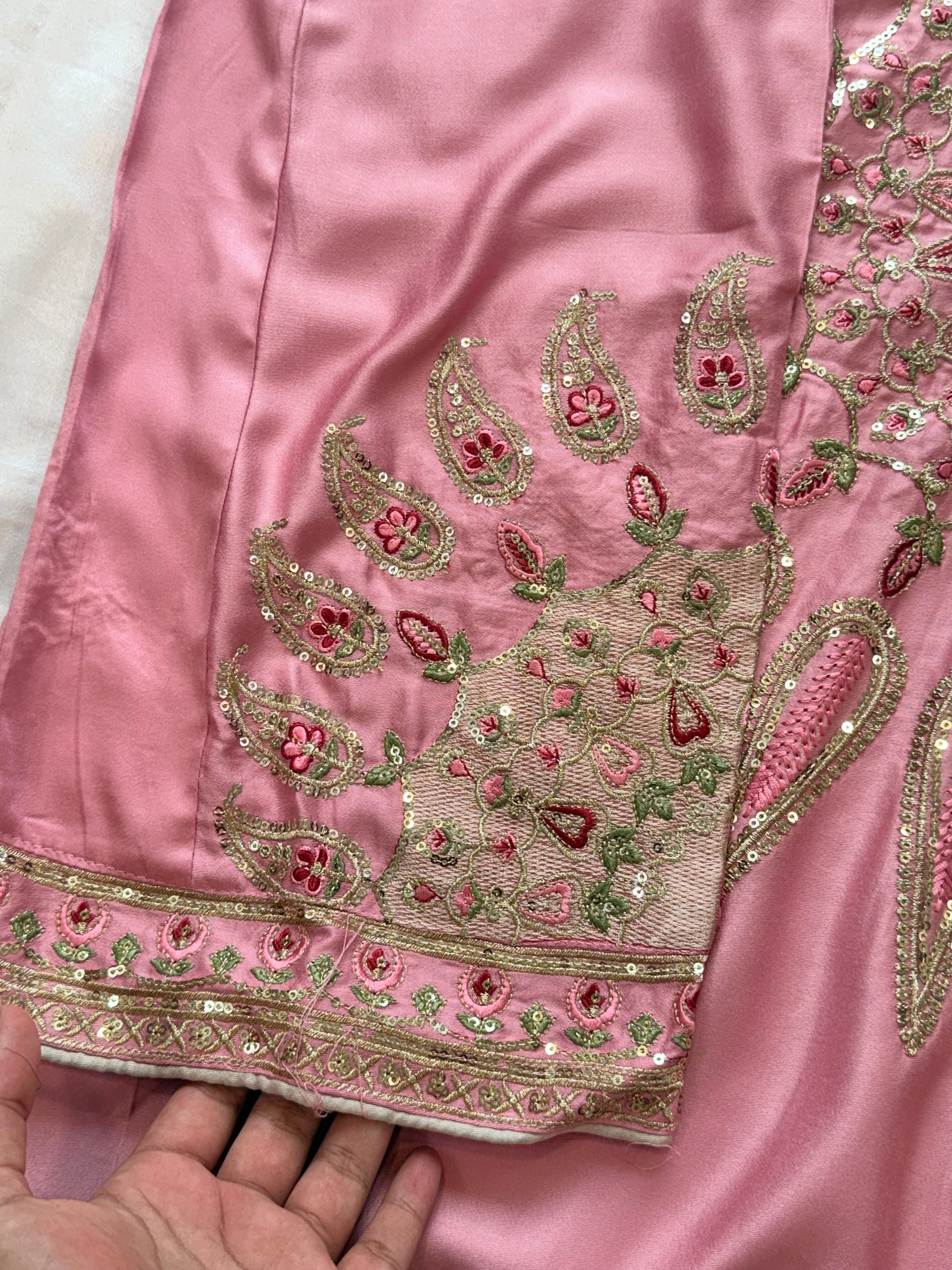 MARIAM SATIN EMBROIDERY SUIT