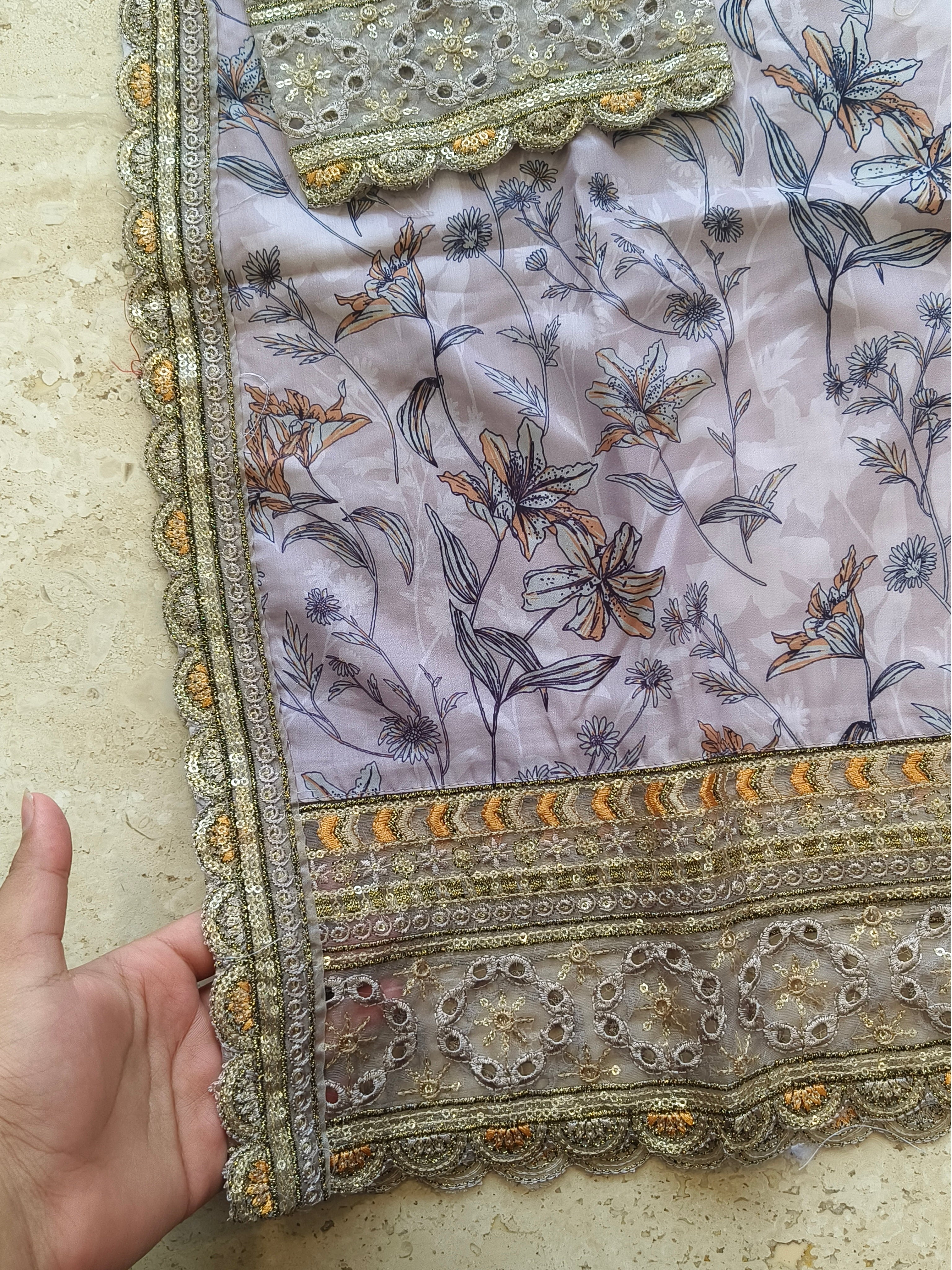 HANIA CREPE FARSHI SHALWAR SUIT 2 Q