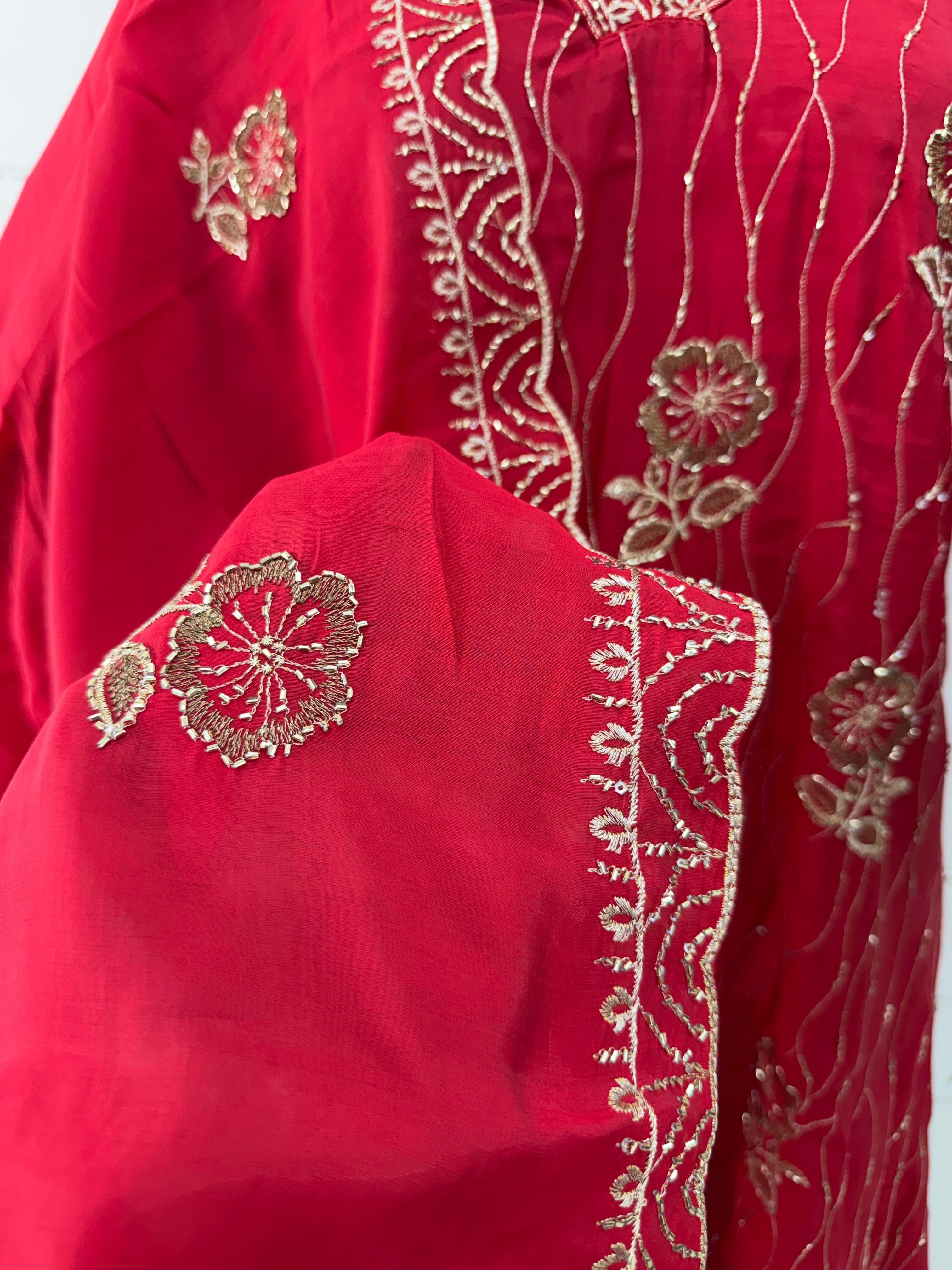 MUL CHANDERI HANDWORK SUIT 8