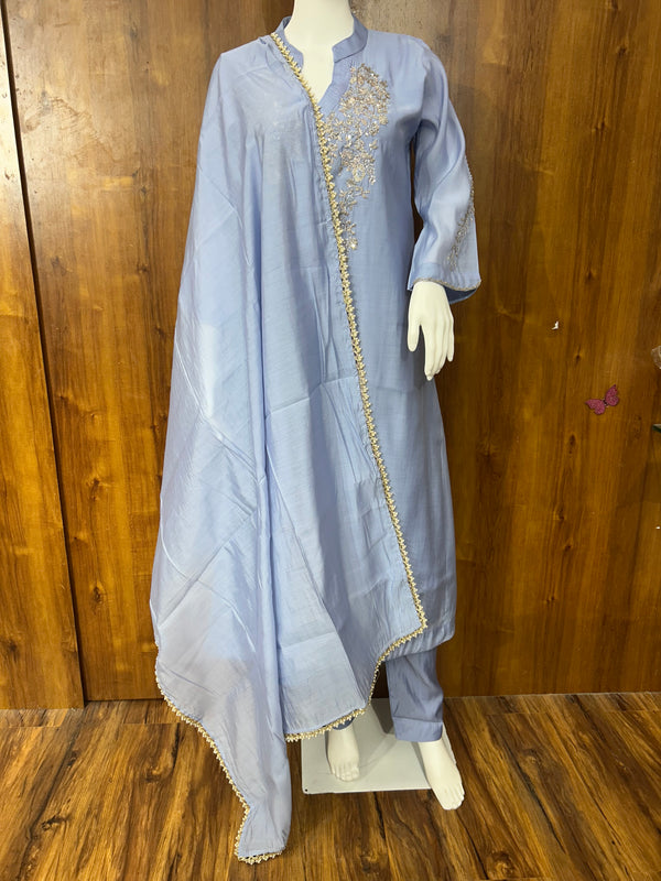 BLUE HANDWORK FROCK 7001 Q
