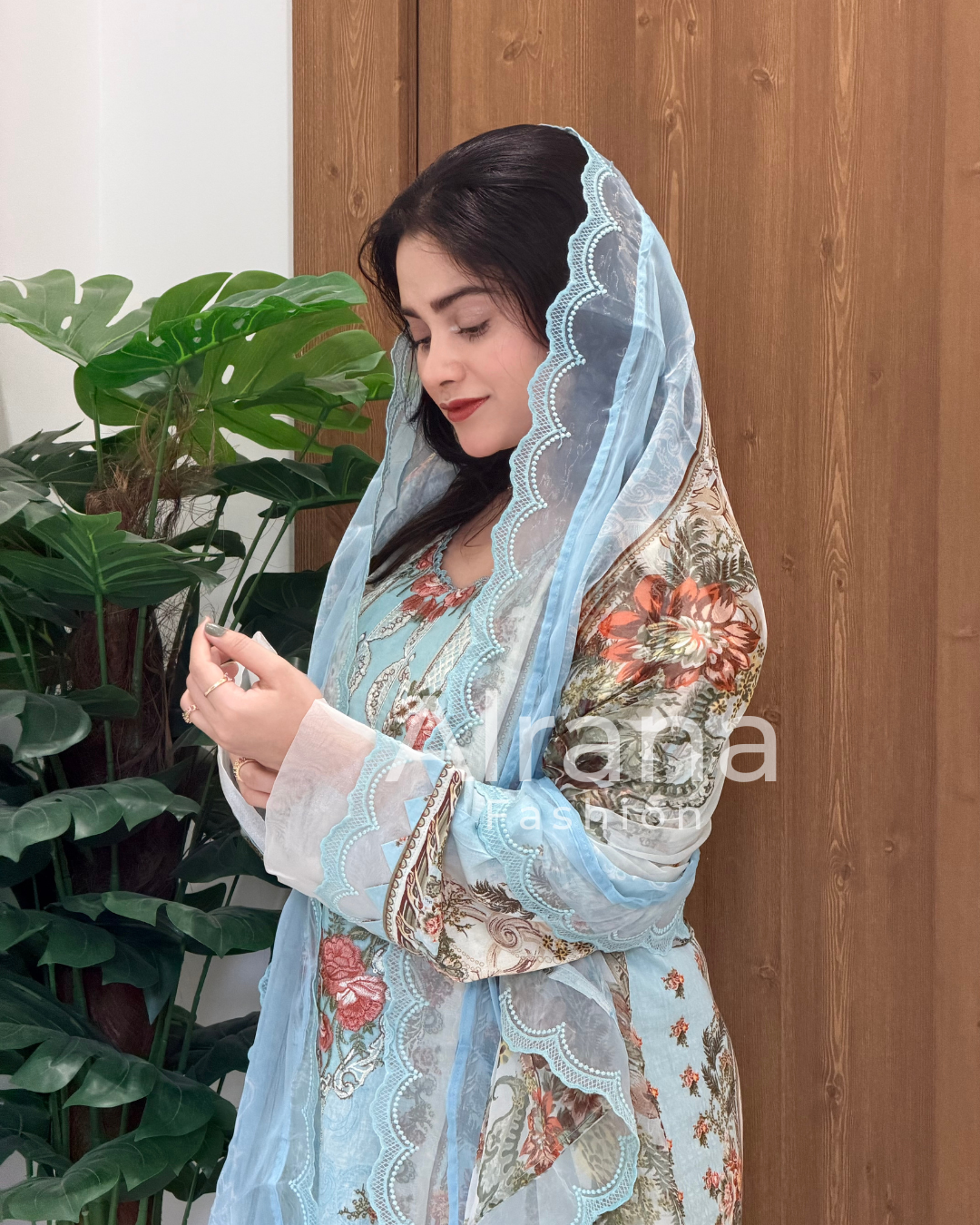 SKY BLUE PATCH READYMADE SUIT