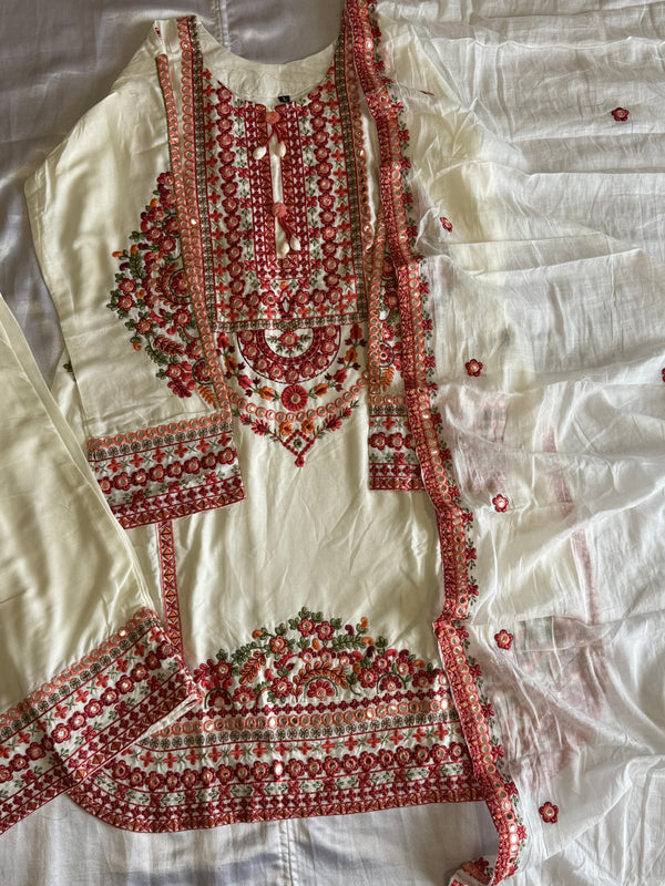 AFGHAN LAWN EMBROIDERY SUIT 2 Q