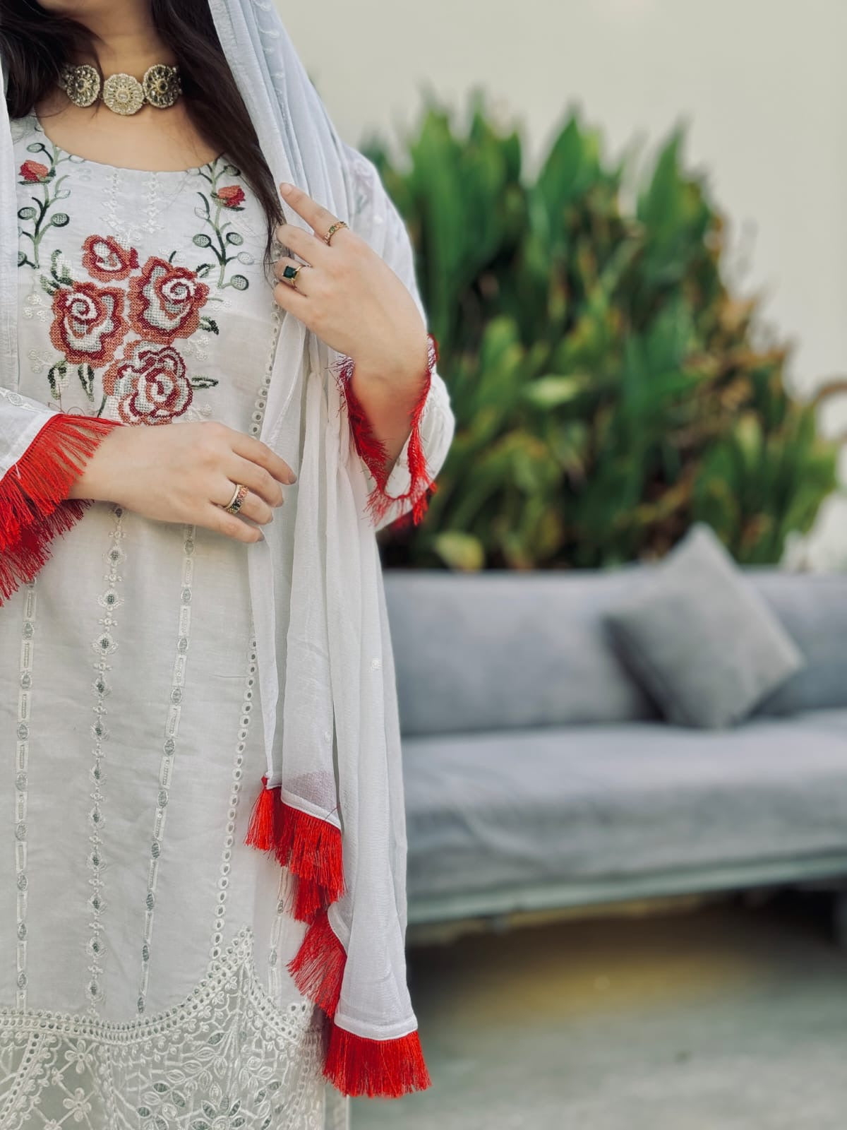 HARSHA WHITE LAWN EMBROIDERY SUIT