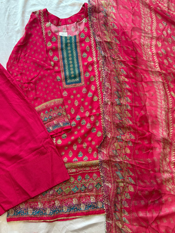 MUSLIN FARSHI SHALWAR SUIT Q