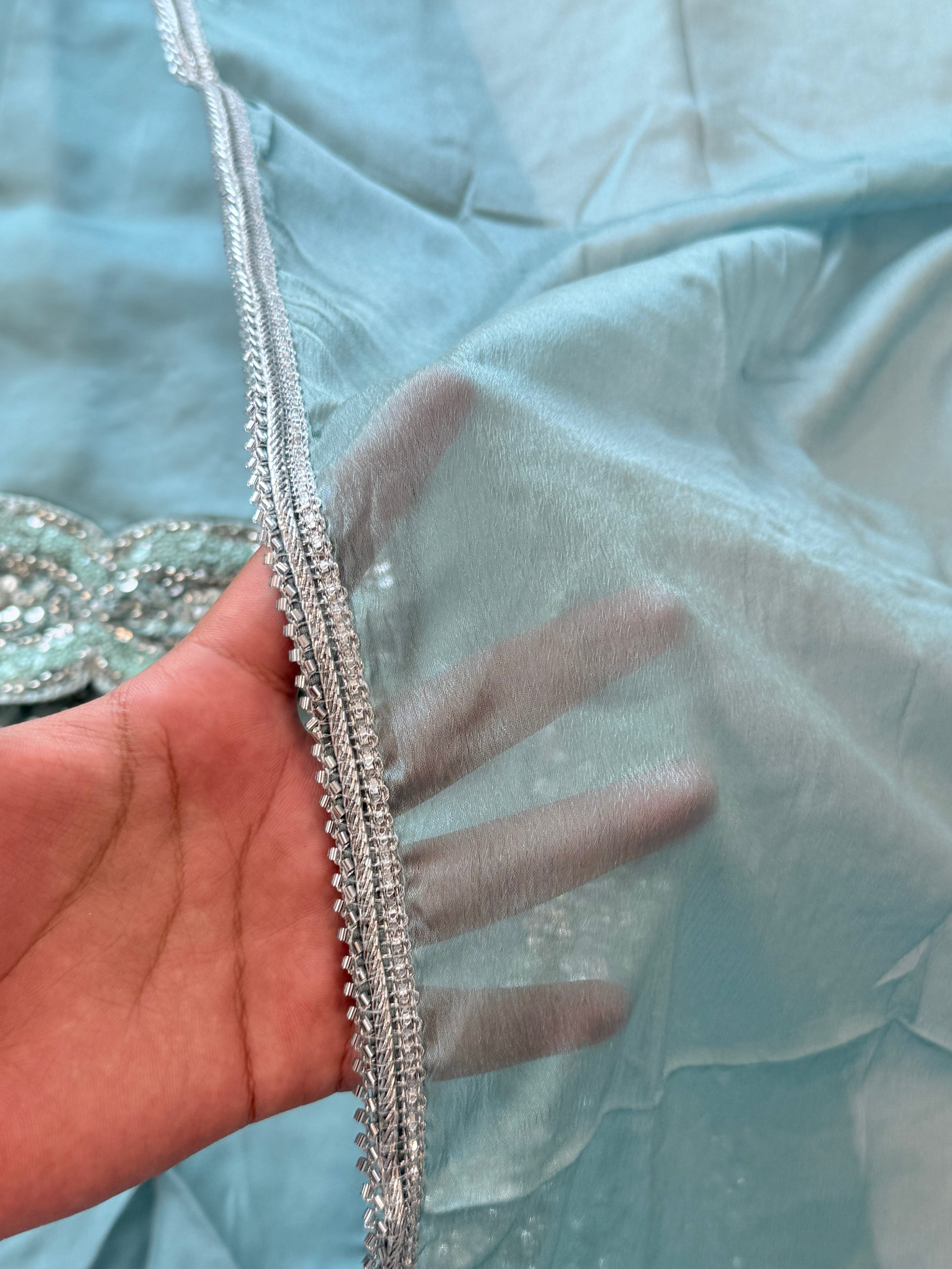 SATIN HANDWORK CO-ORD SET Q
