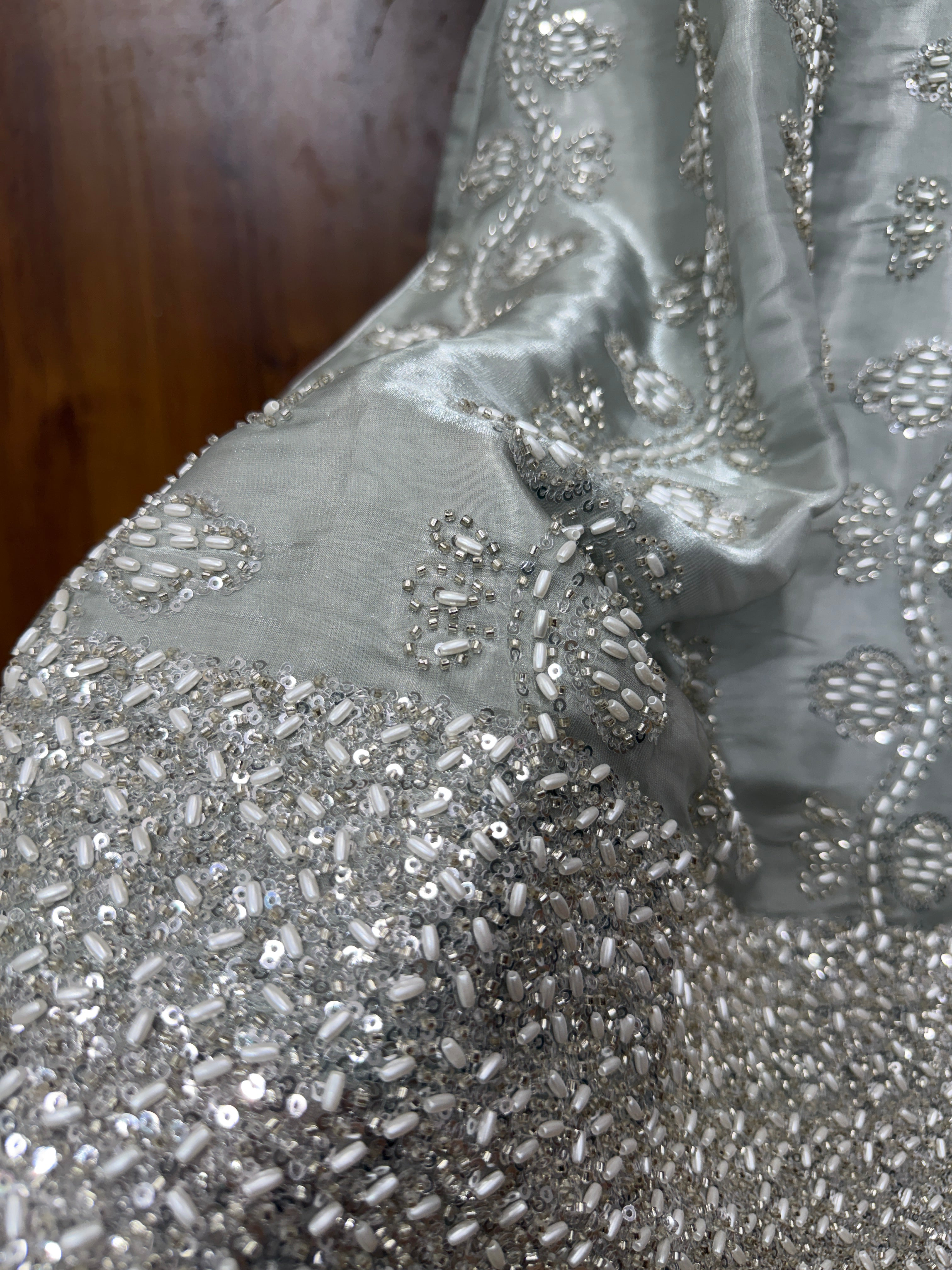 HANDWORK LONG KAFTAN SUIT 4 Q