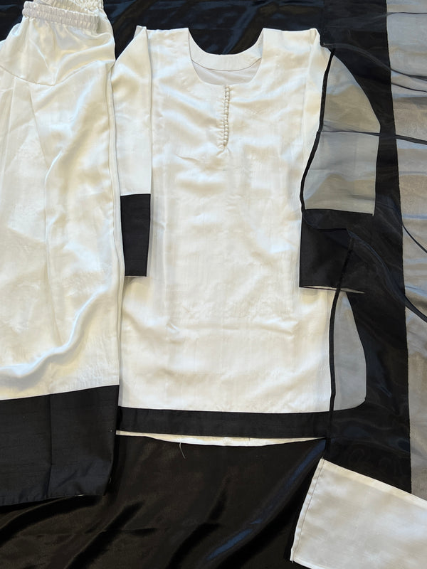 OFF-WHITE FARSHI SHALWAR READYMADE Q