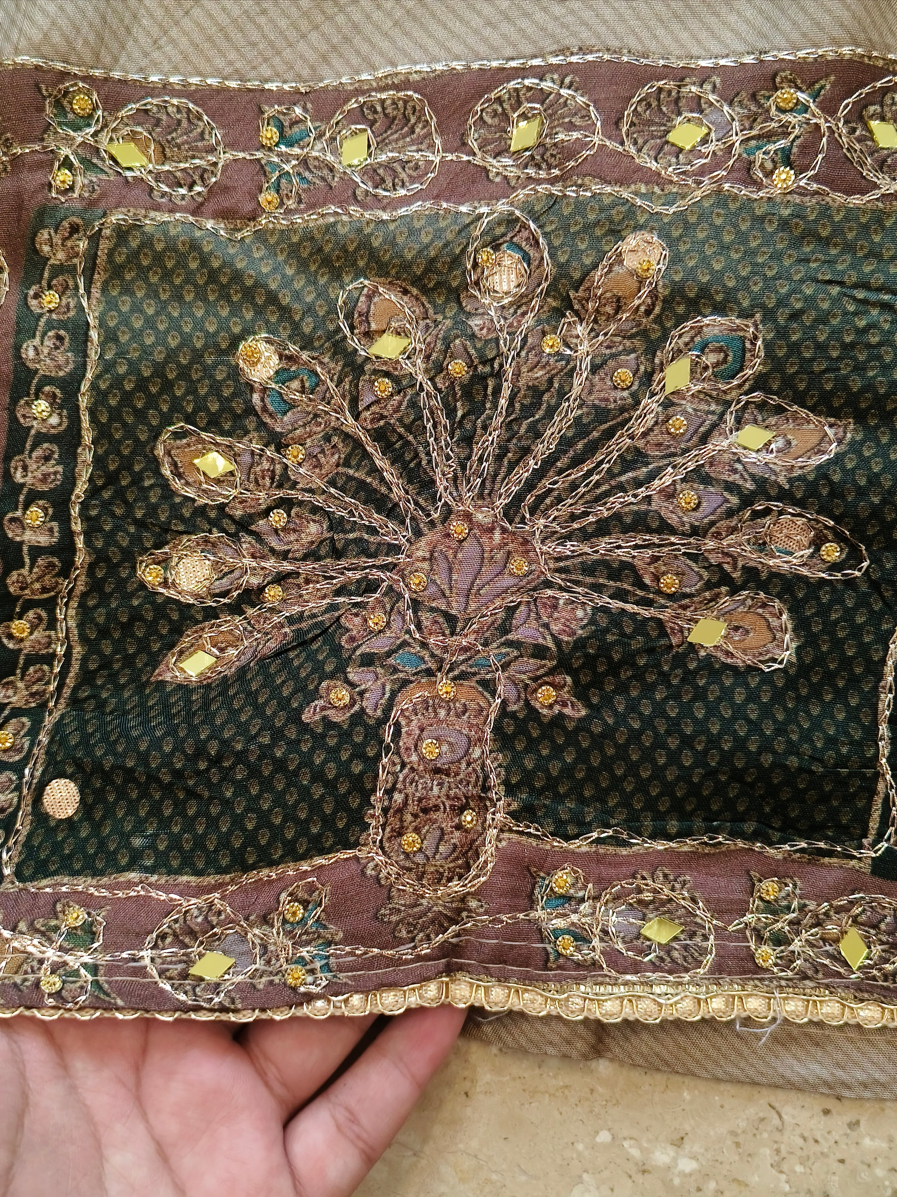 MUSLIN HAND EMBROIDERY SUIT 356