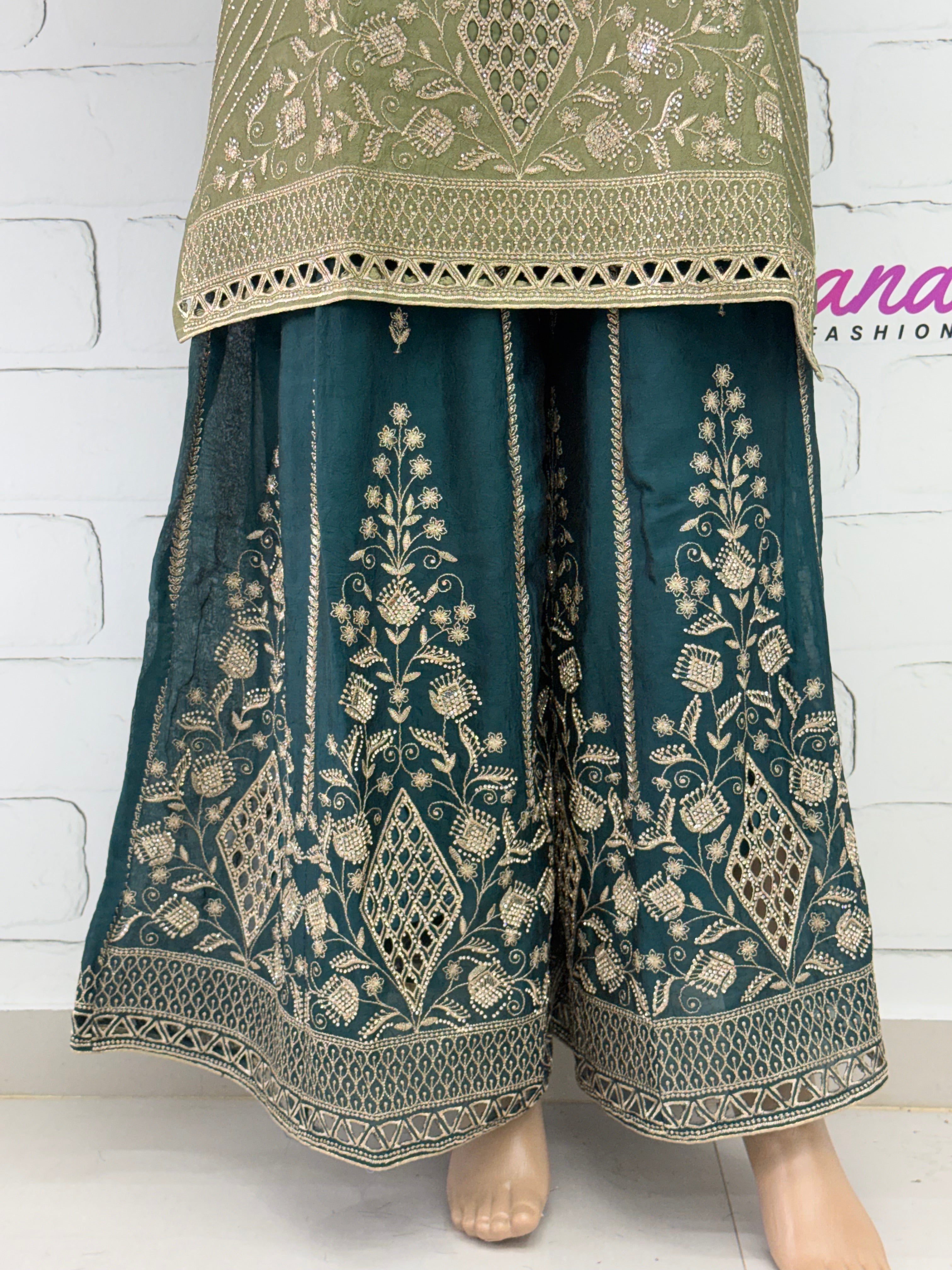 RUHEENA EMBROIDERY PLAZO SUIT 2