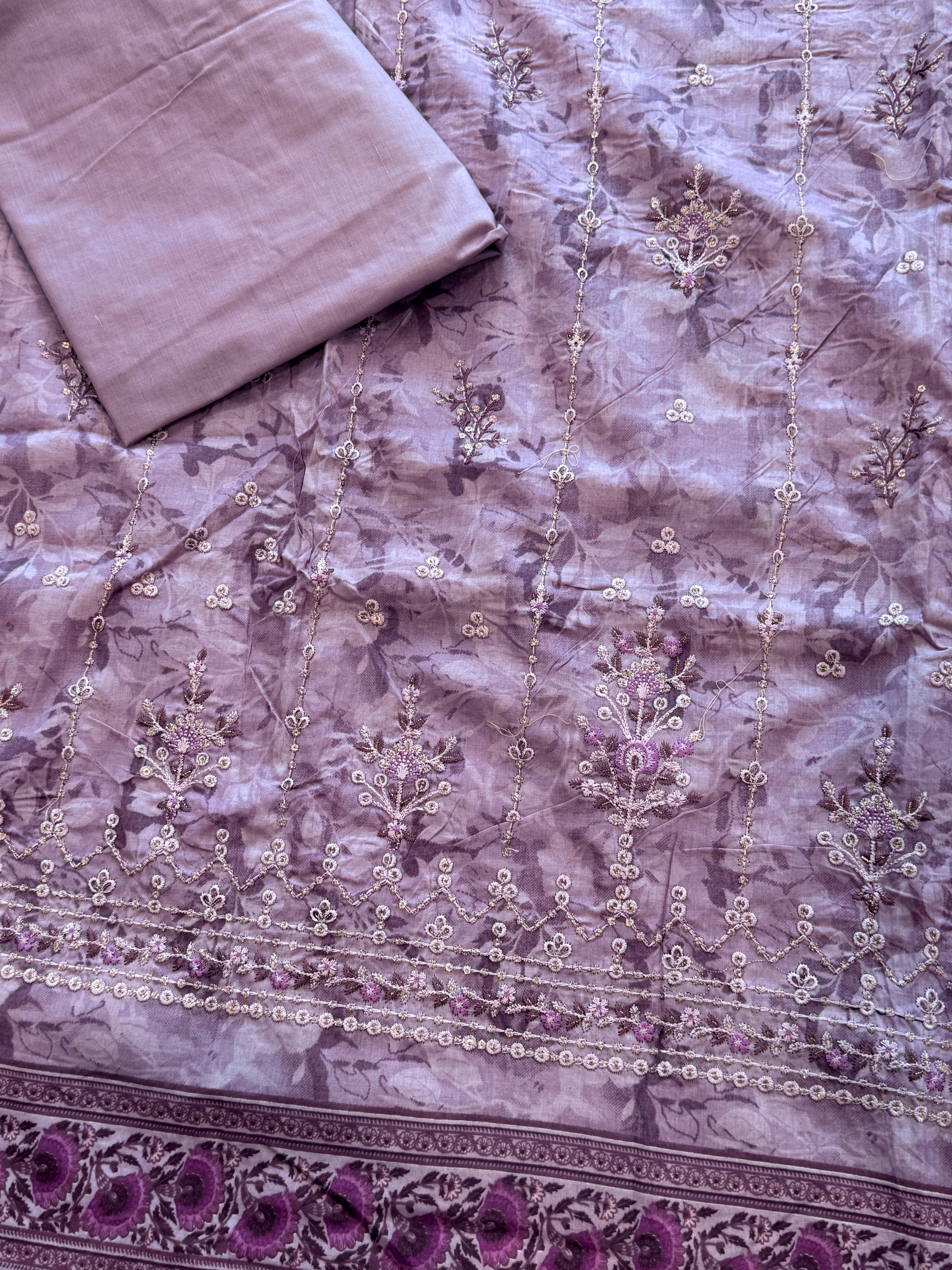PURPLE BINSAEED EMBROIDERY SUIT 2