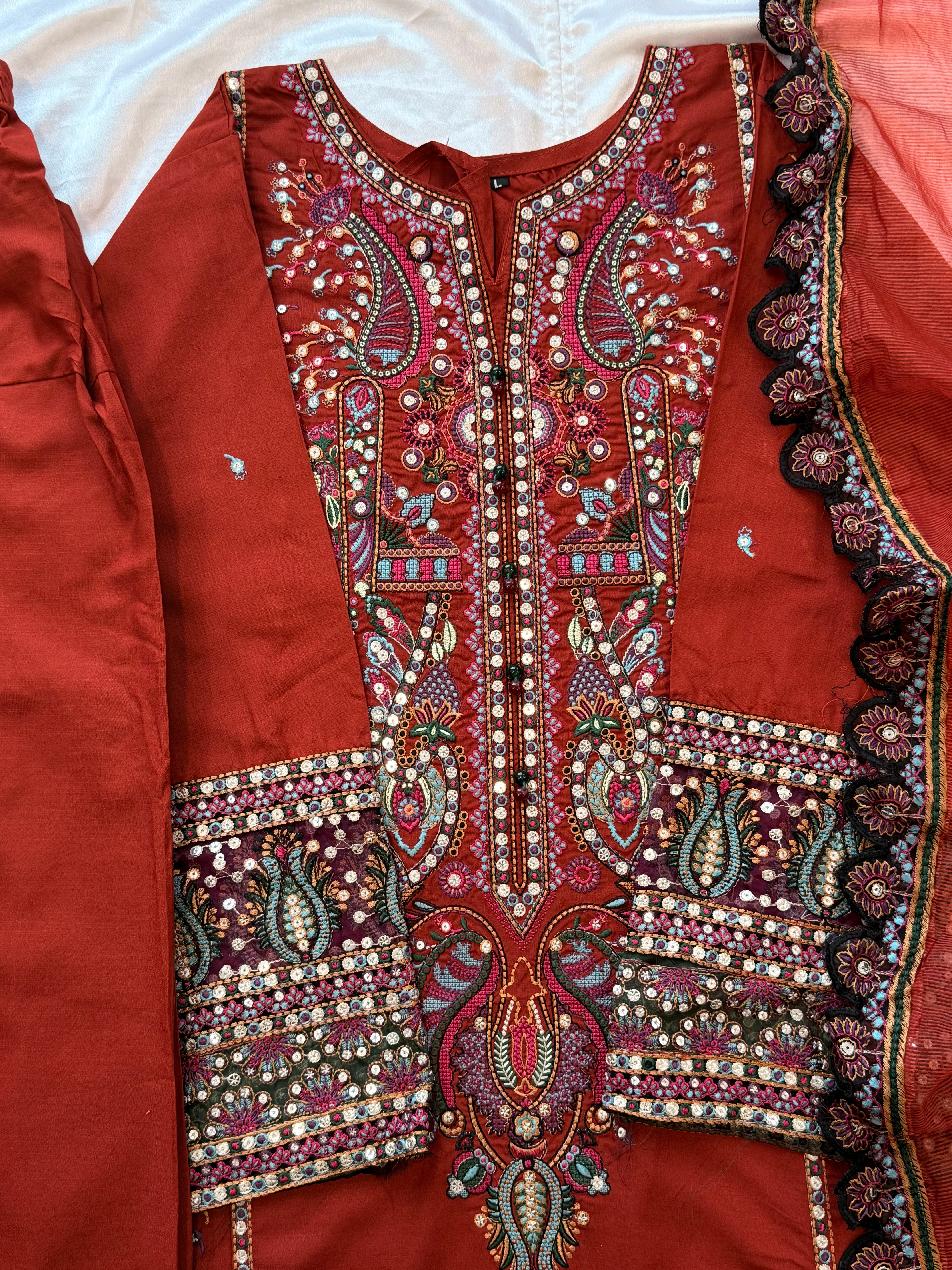 IMROZA RAYON EMBROIDERY SUIT 3 Q