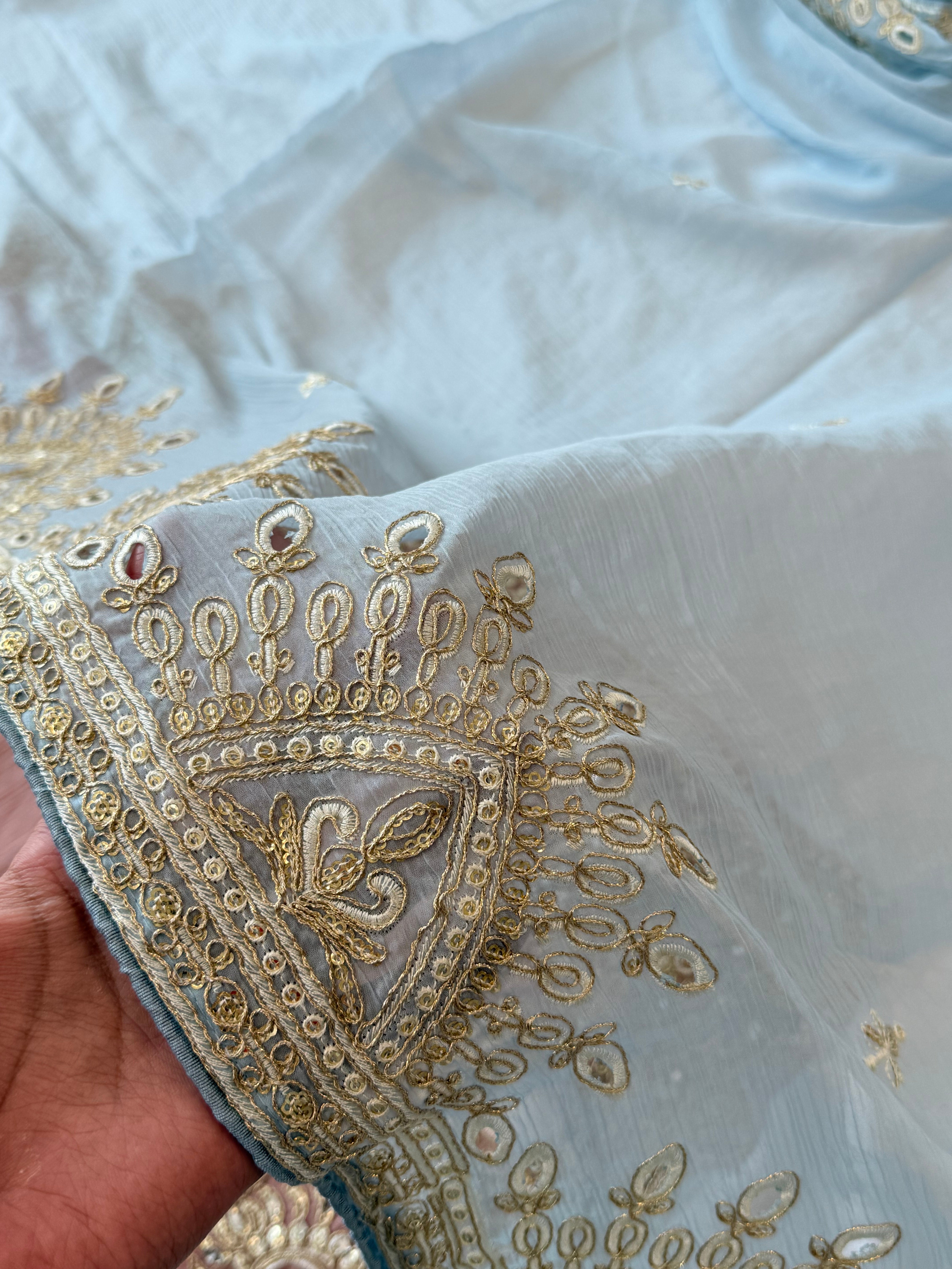 RUHINA CHIFFON READYMADE EMBROIDERY SUIT 1 Q