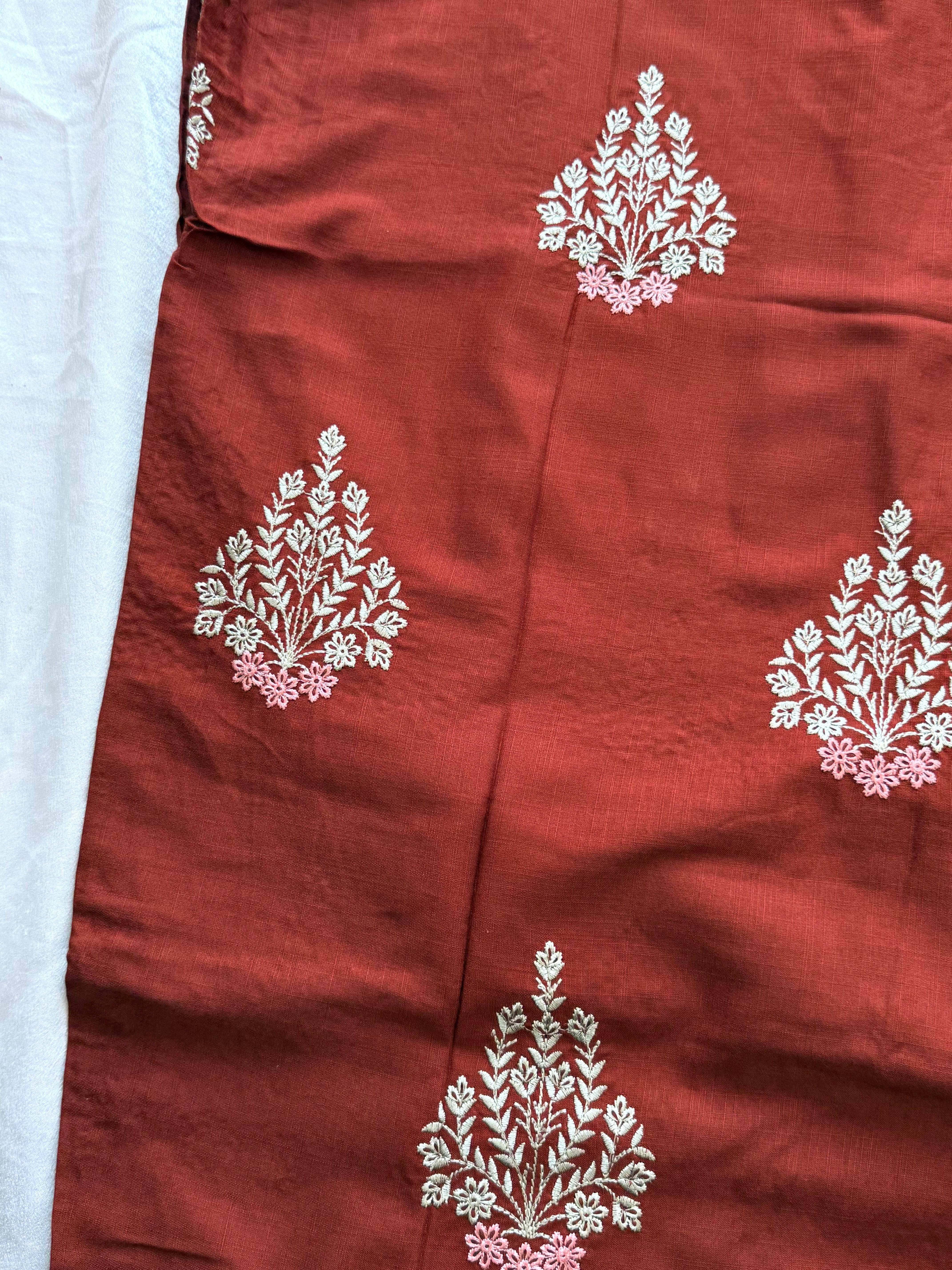 RUST LAWN FARSHI SHALWAR SET