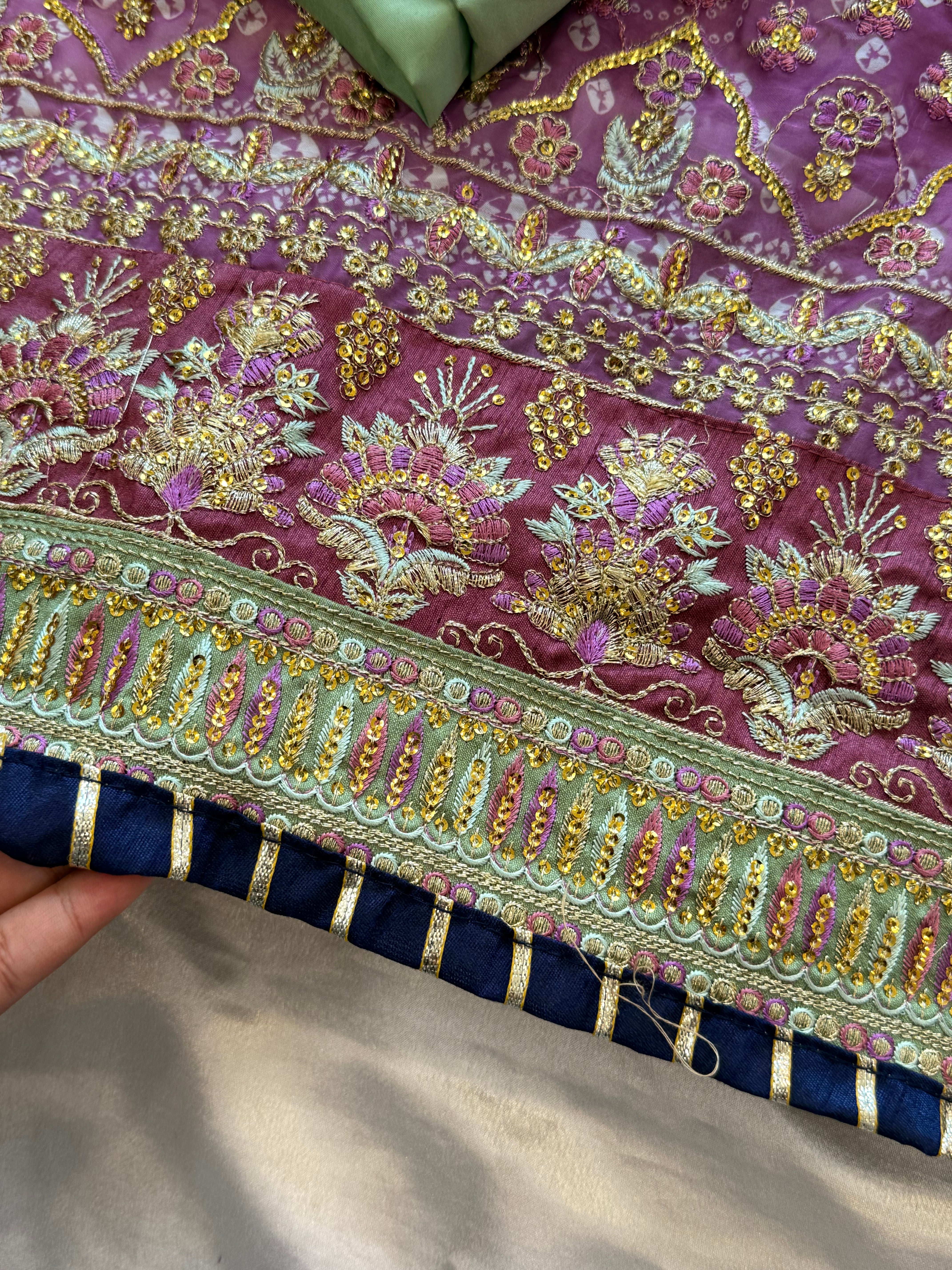 BRIDAL SHADED CHIFFON EMBROIDERED SUIT 4