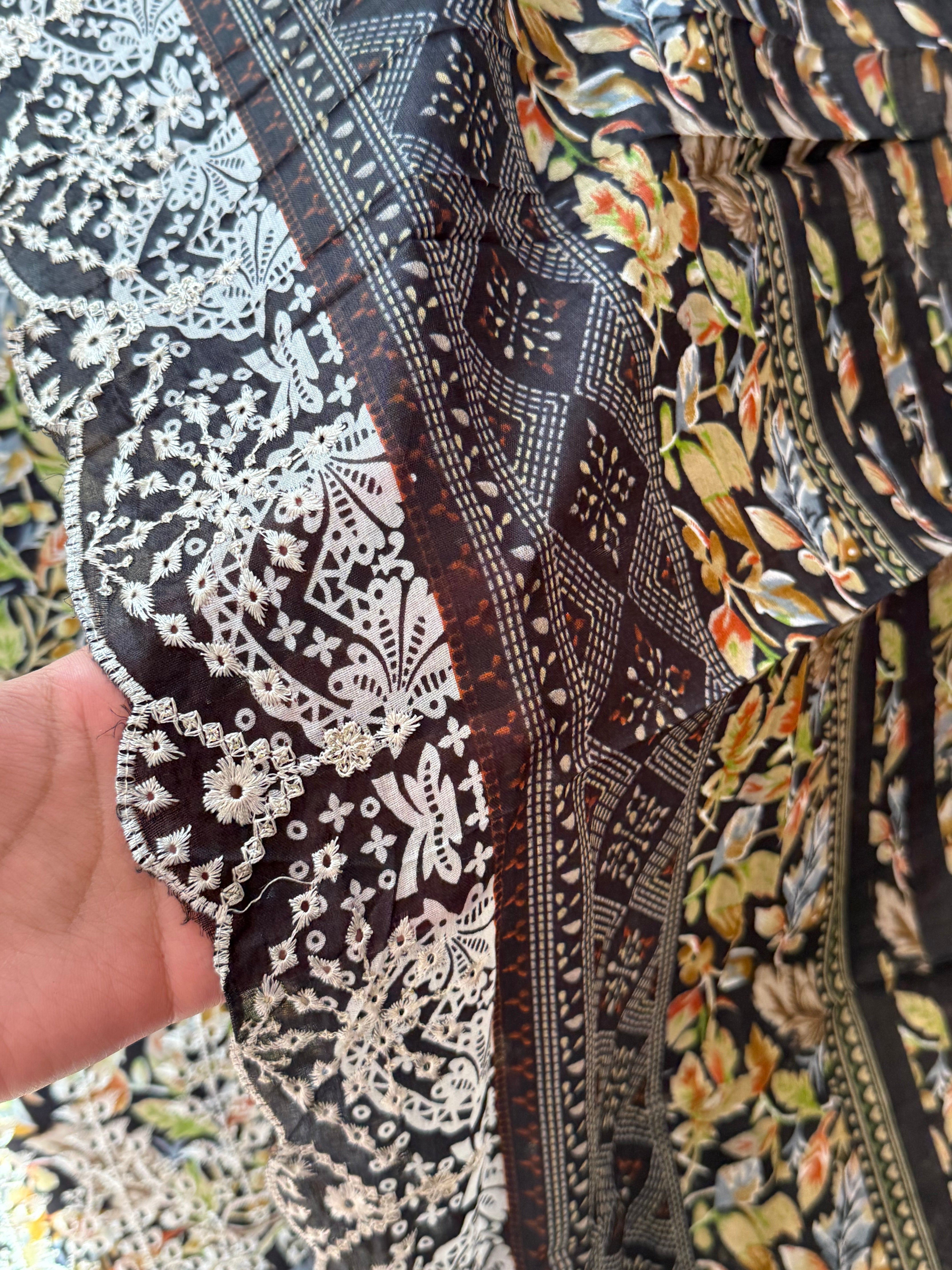 FIZA BLACK CHIKANKARI EMBROIDERY SUIT 4 Q