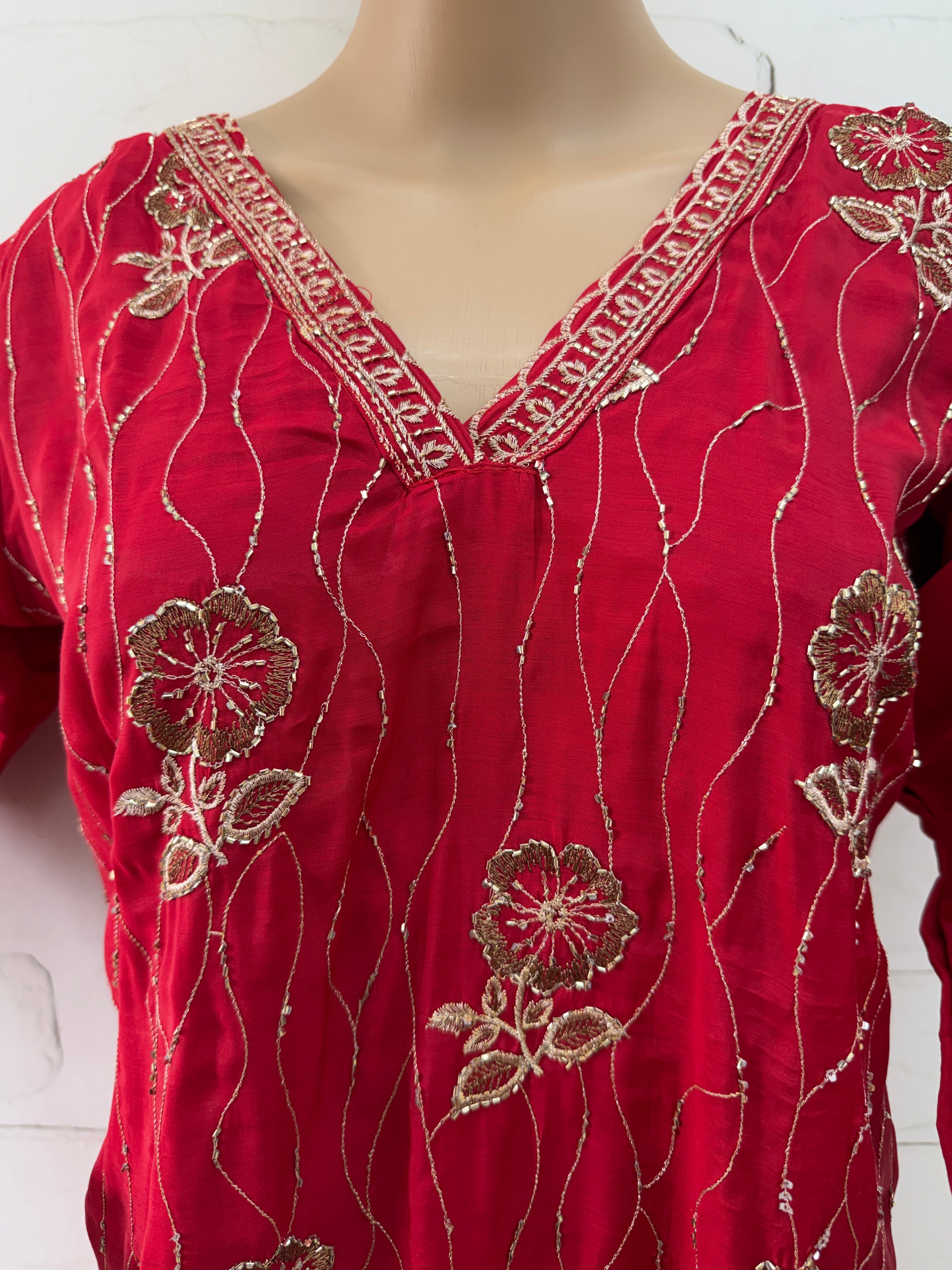 MUL CHANDERI HANDWORK SUIT 8