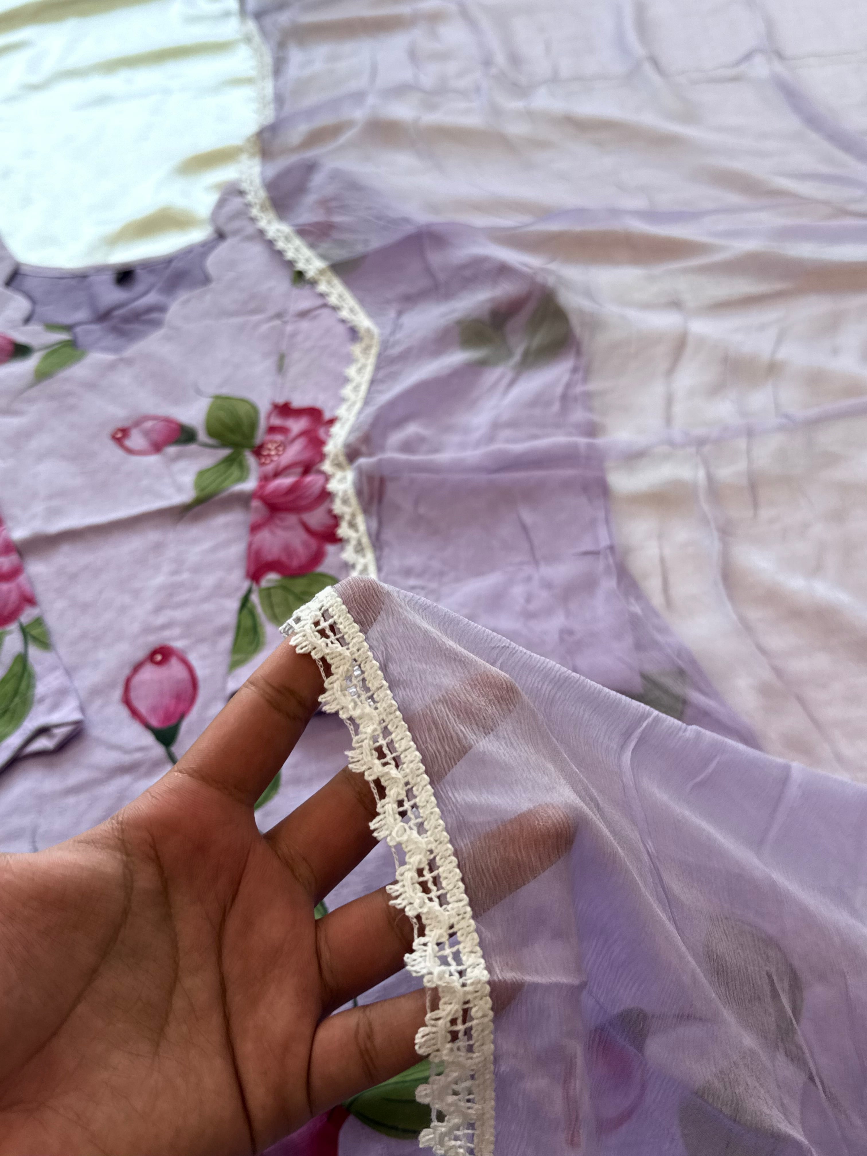 HAND PAINTED FARSHI SHALWAR SUIT 1