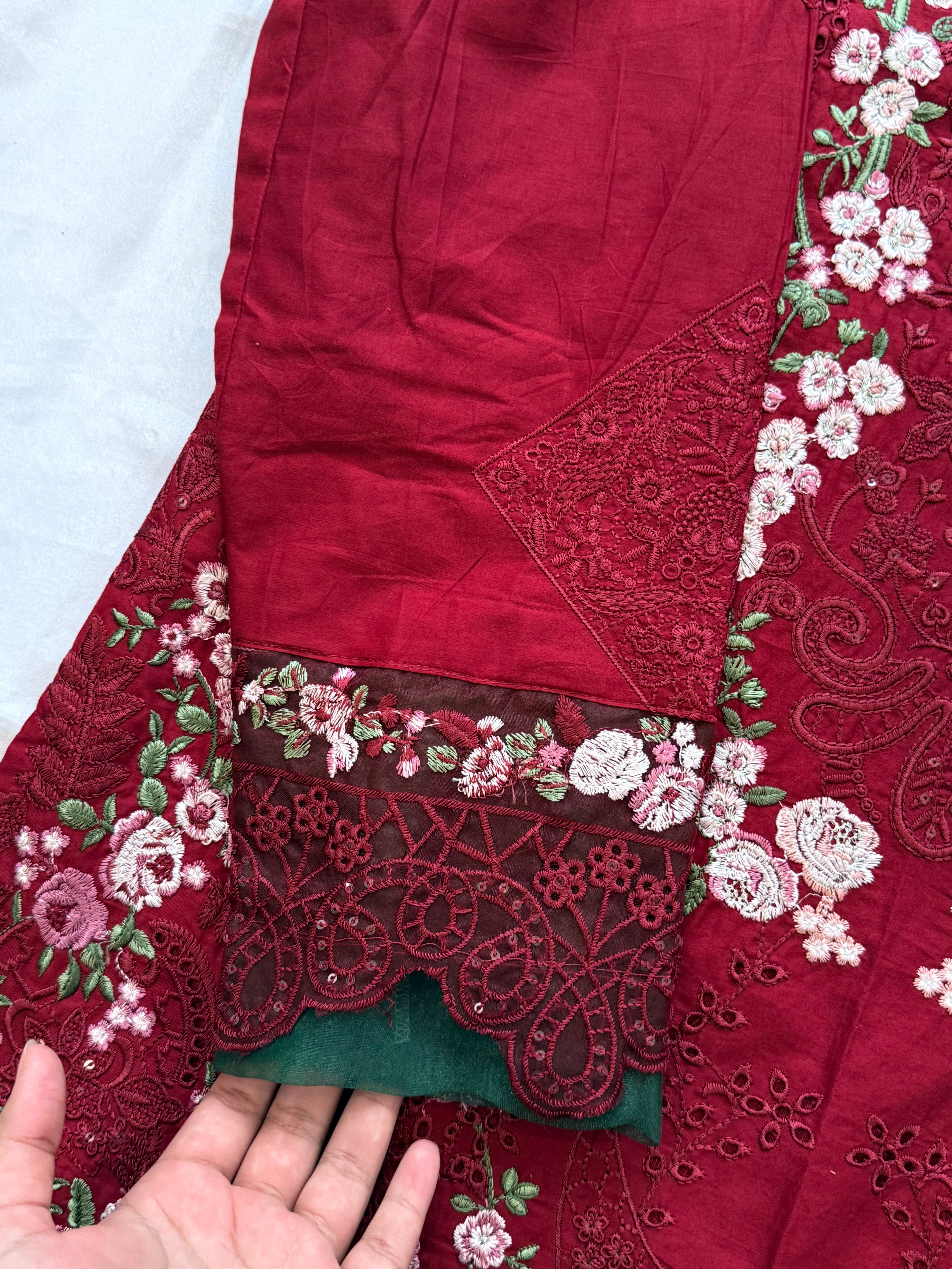 YUMNA MAROON READYMADE SUIT