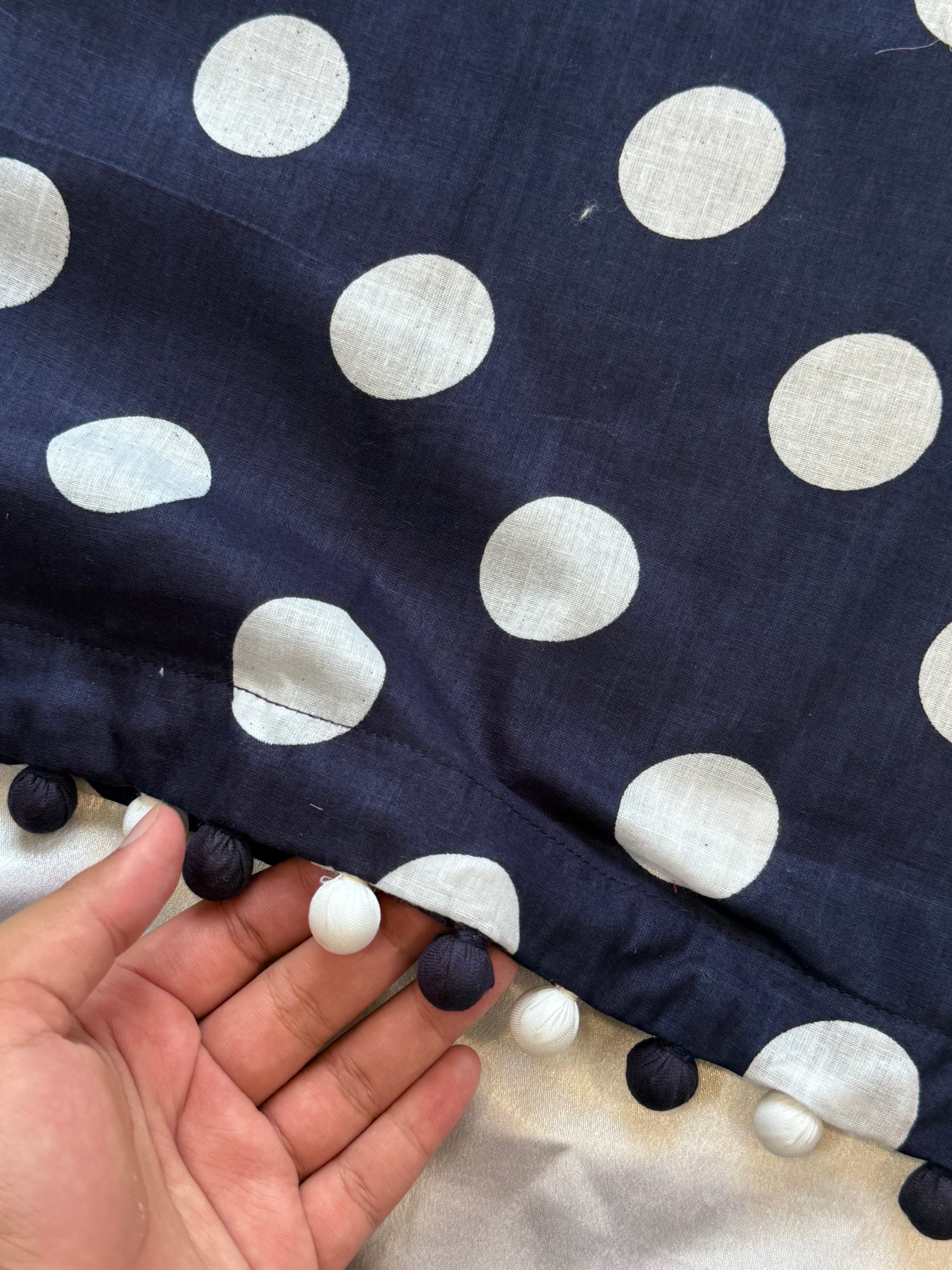 POLKA DOT PATCH FARSHI SHALWAR SUIT 4