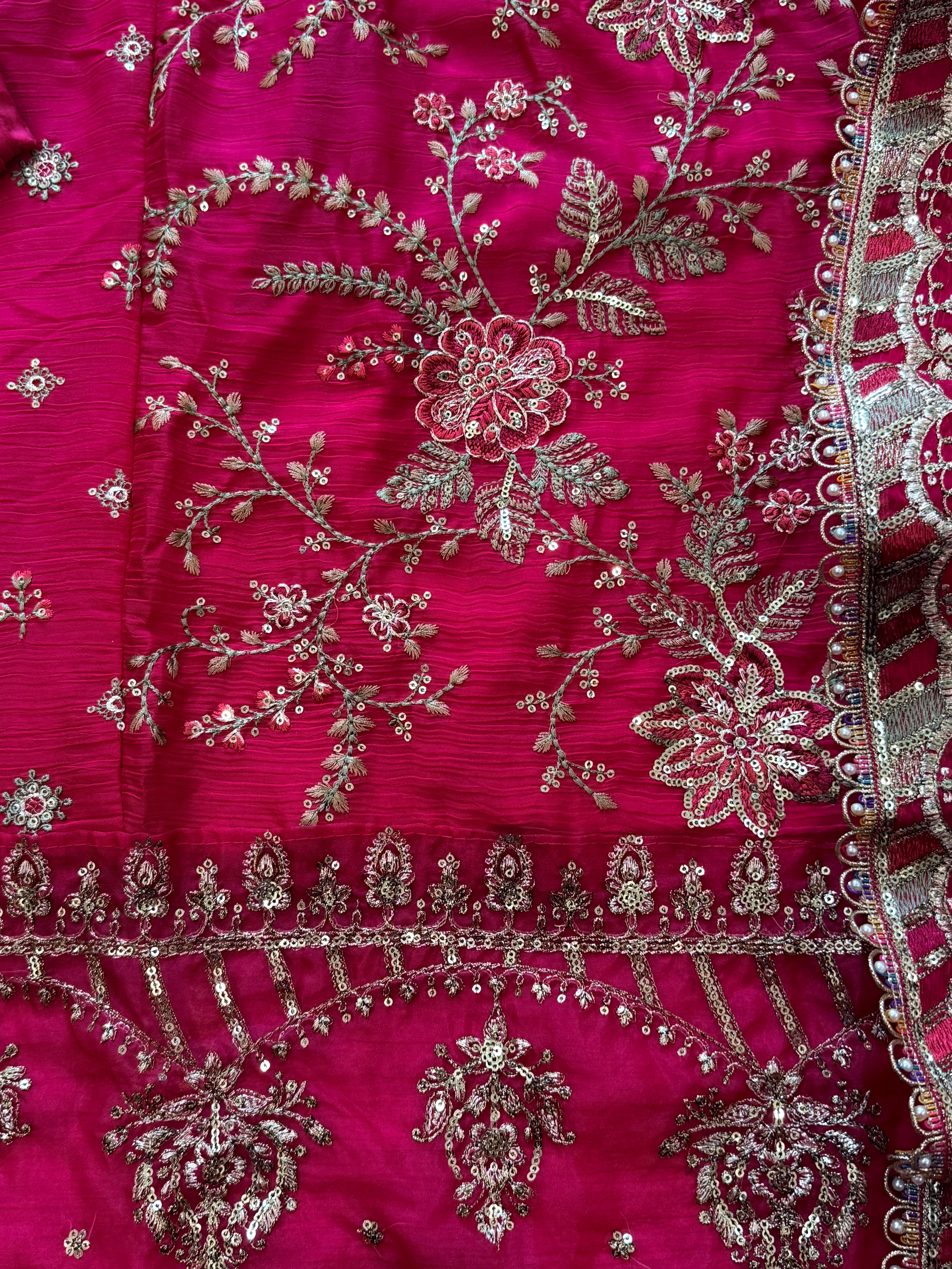 NOOR -E-CHIFFON PINK READYMADE SUIT