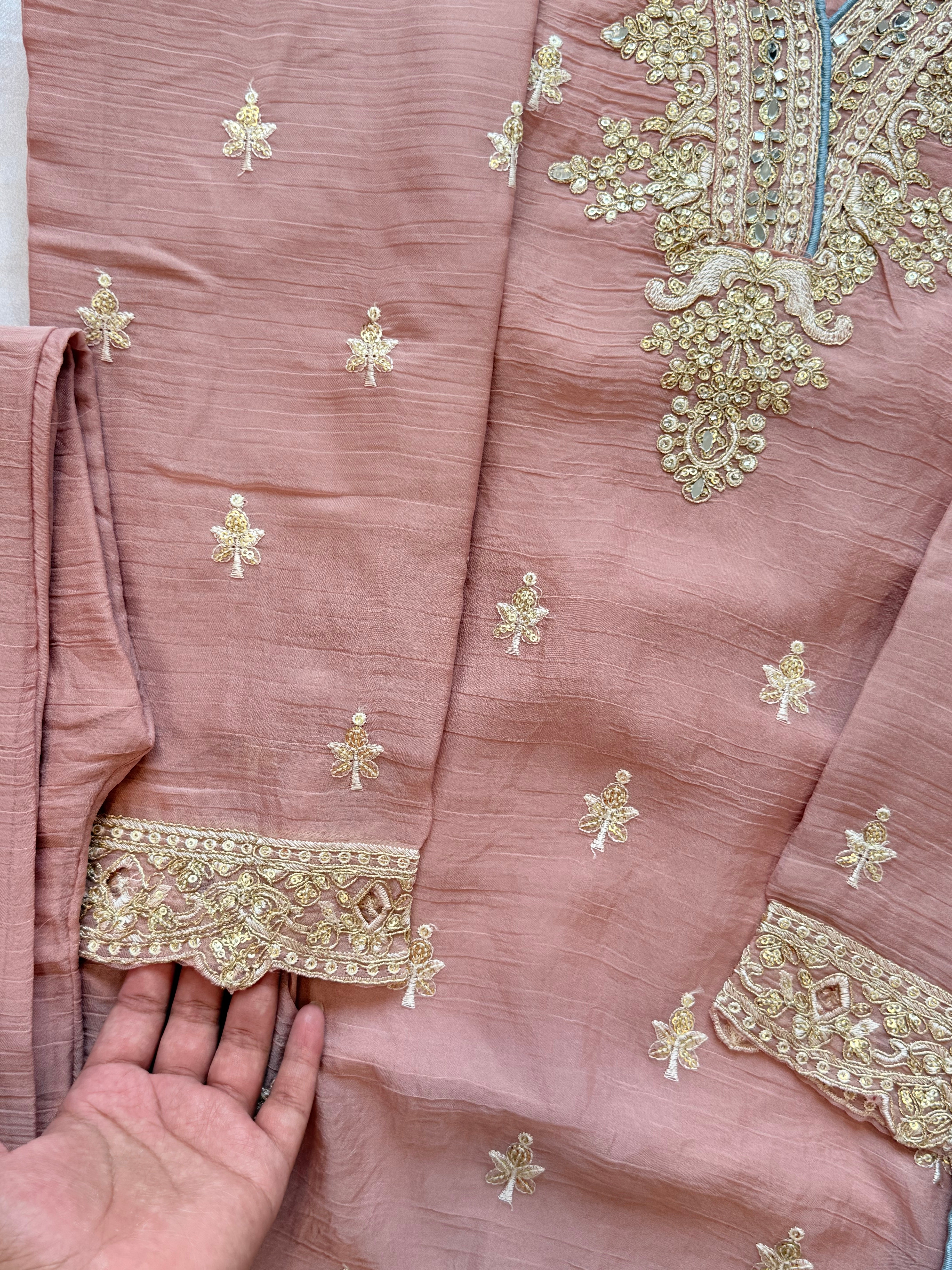 RUHINA CHIFFON READYMADE EMBROIDERY SUIT 1 Q