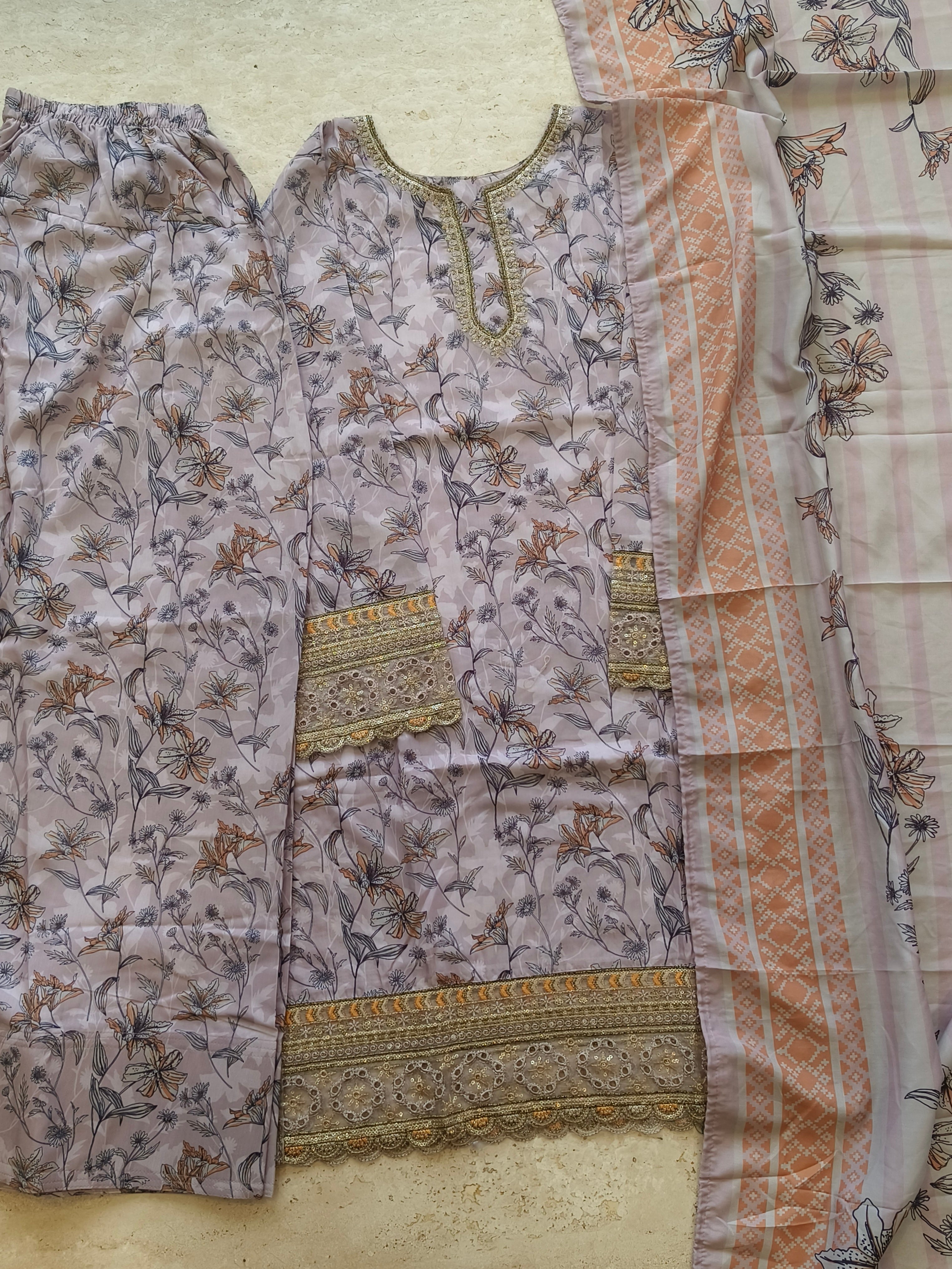 HANIA CREPE FARSHI SHALWAR SUIT 2 Q
