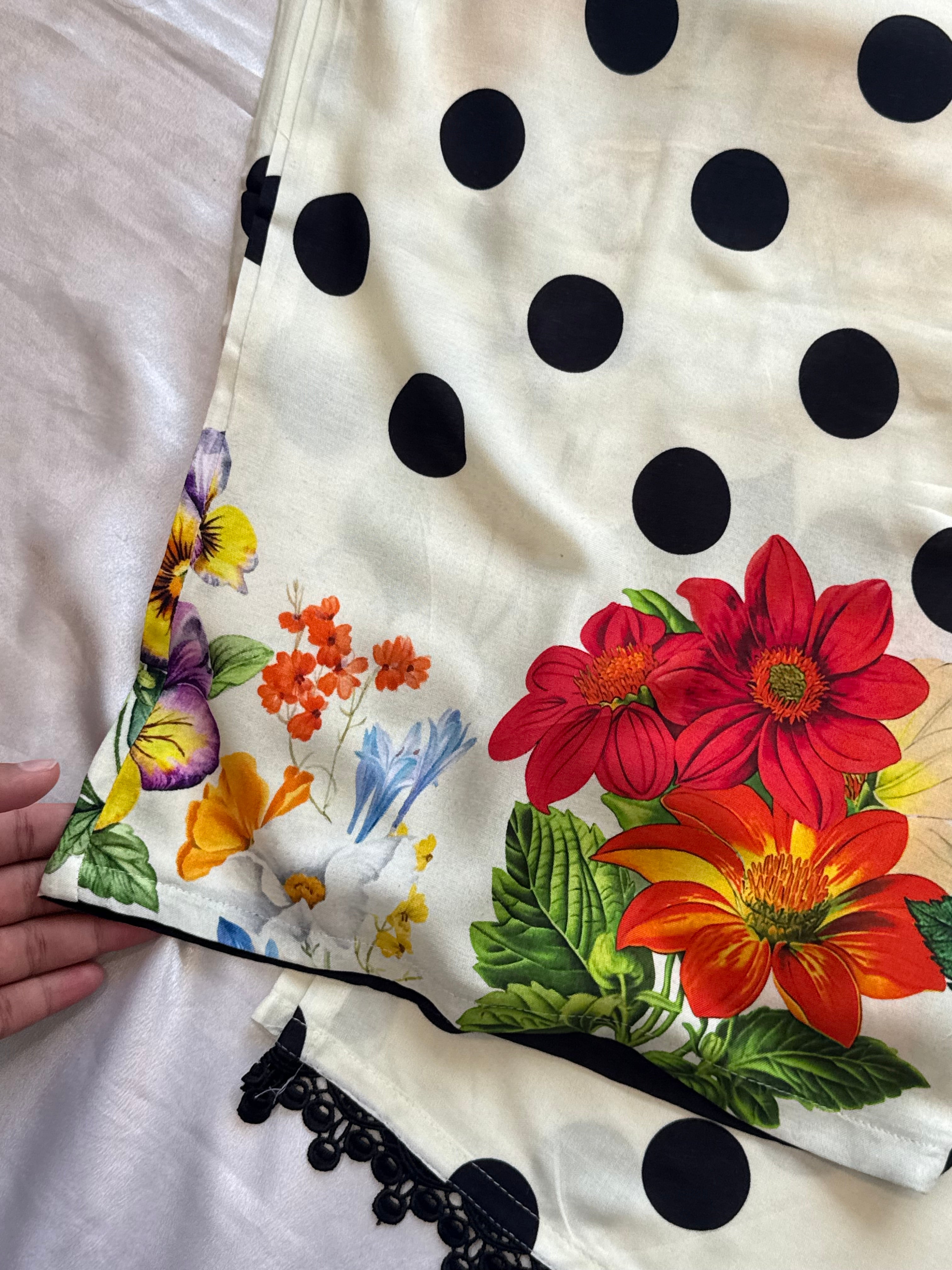 POLKA DOT RAYON SUIT