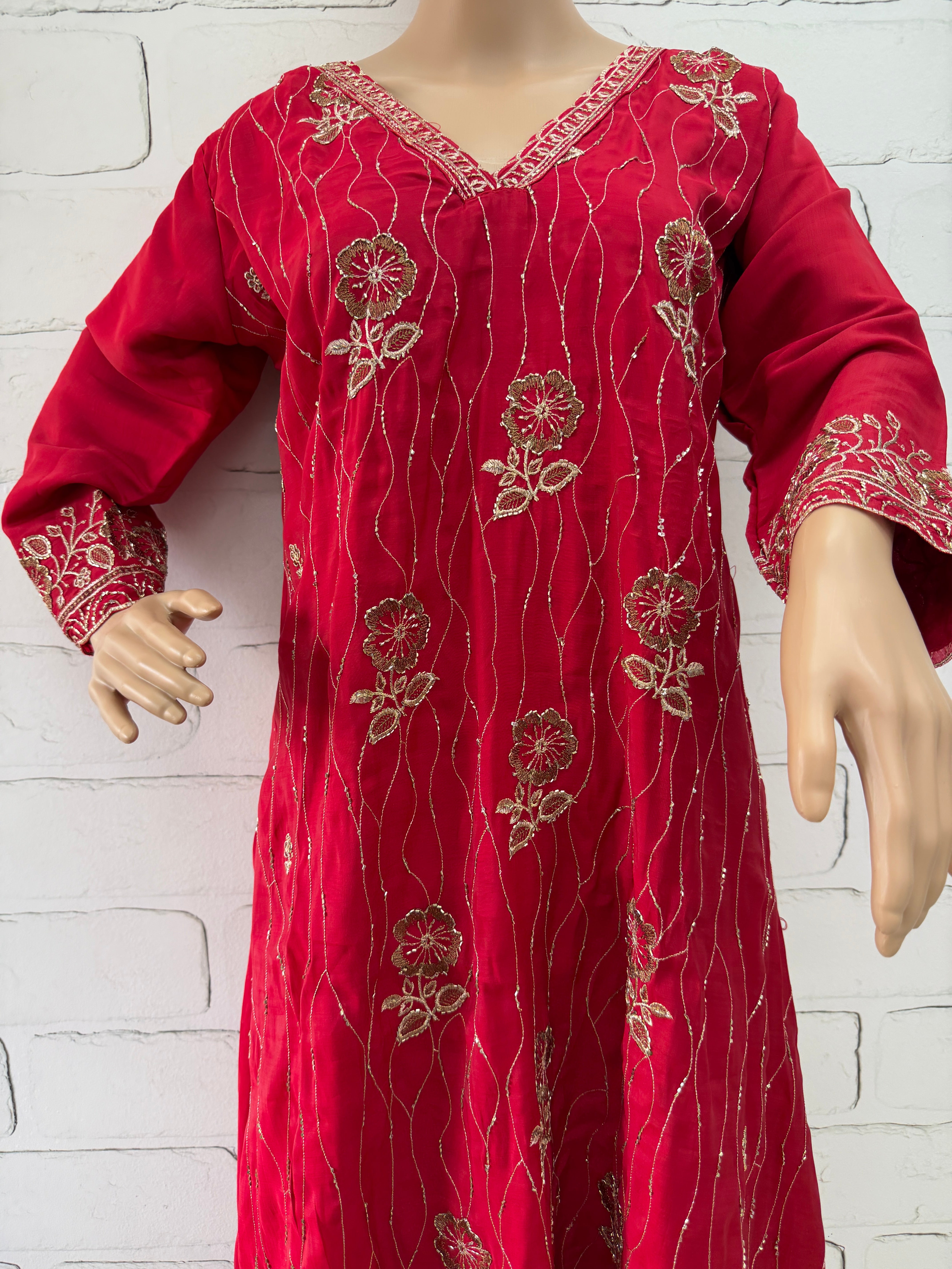 MUL CHANDERI HANDWORK SUIT 8