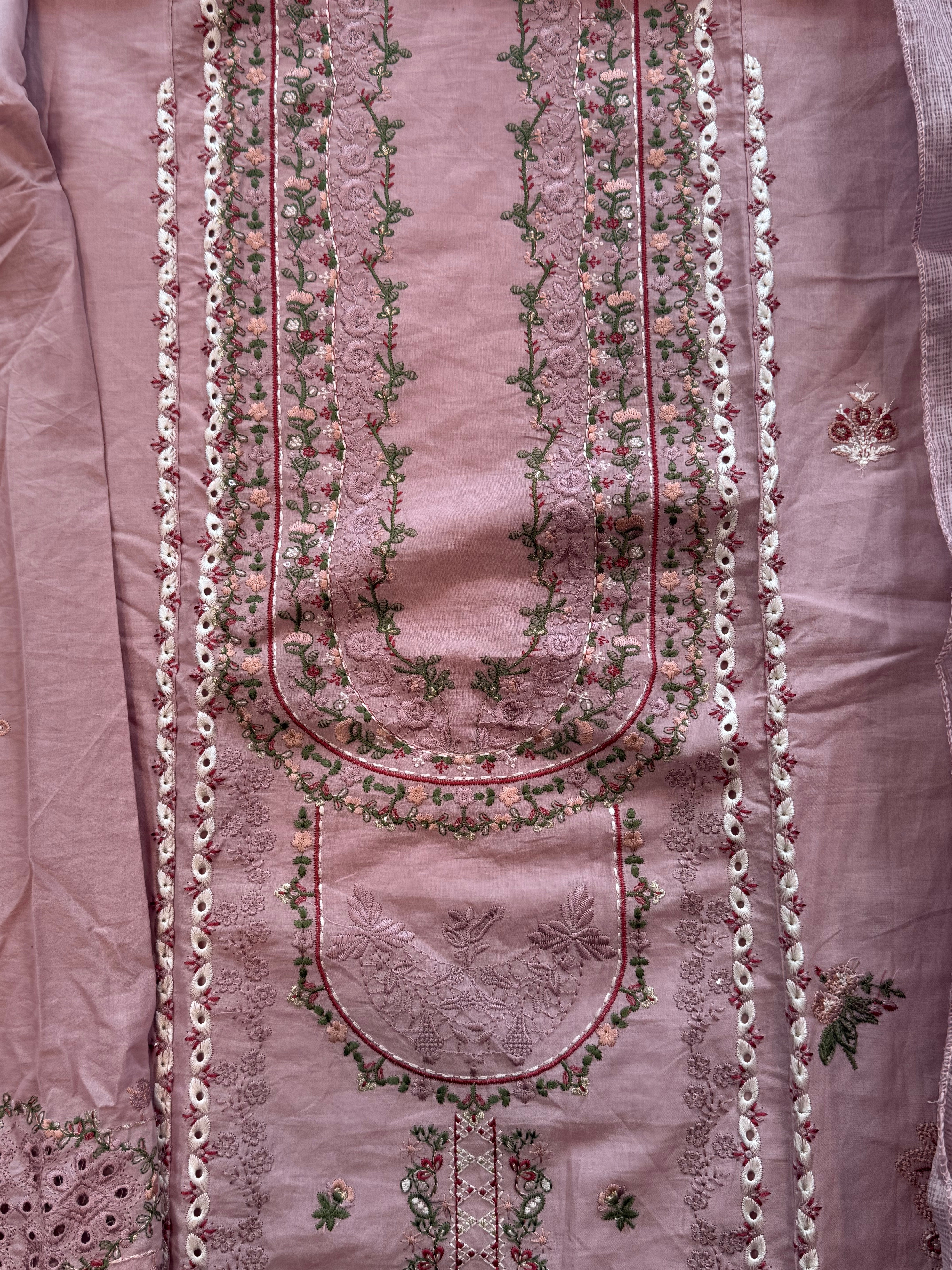 ELAF PEACH COTTON  EMBROIDERY SUIT 6