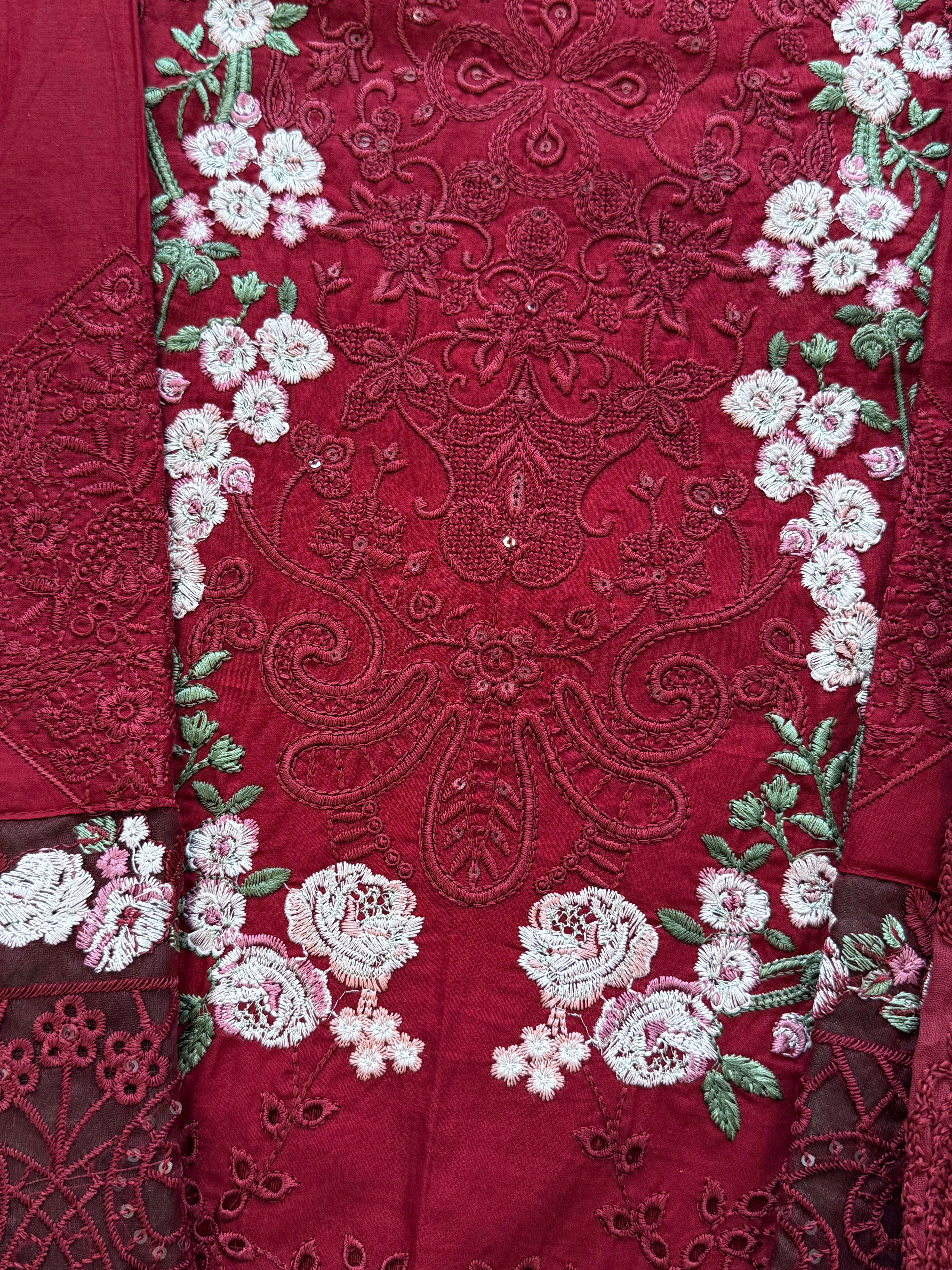 YUMNA MAROON READYMADE SUIT