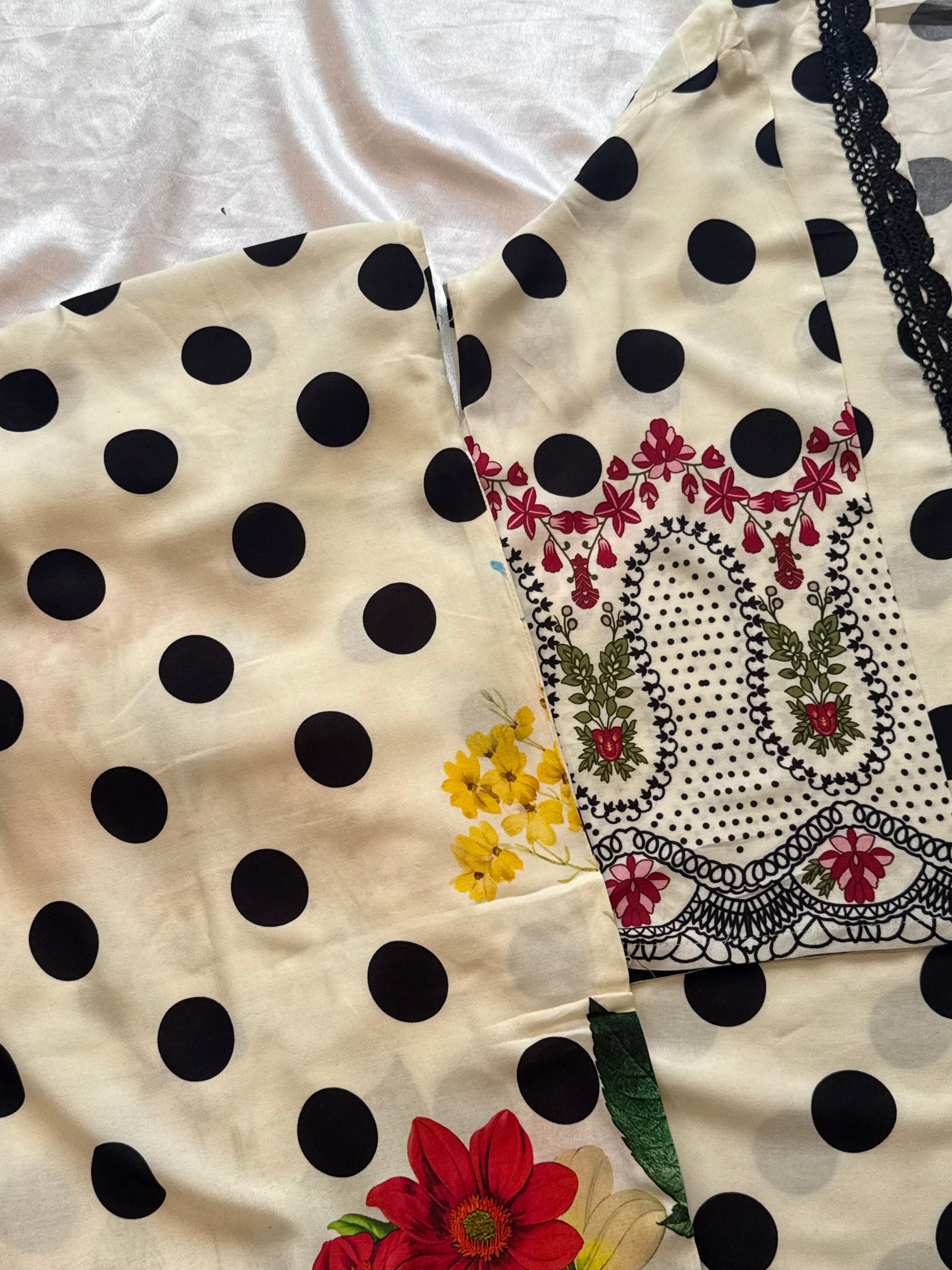 POLKA DOT RAYON SUIT